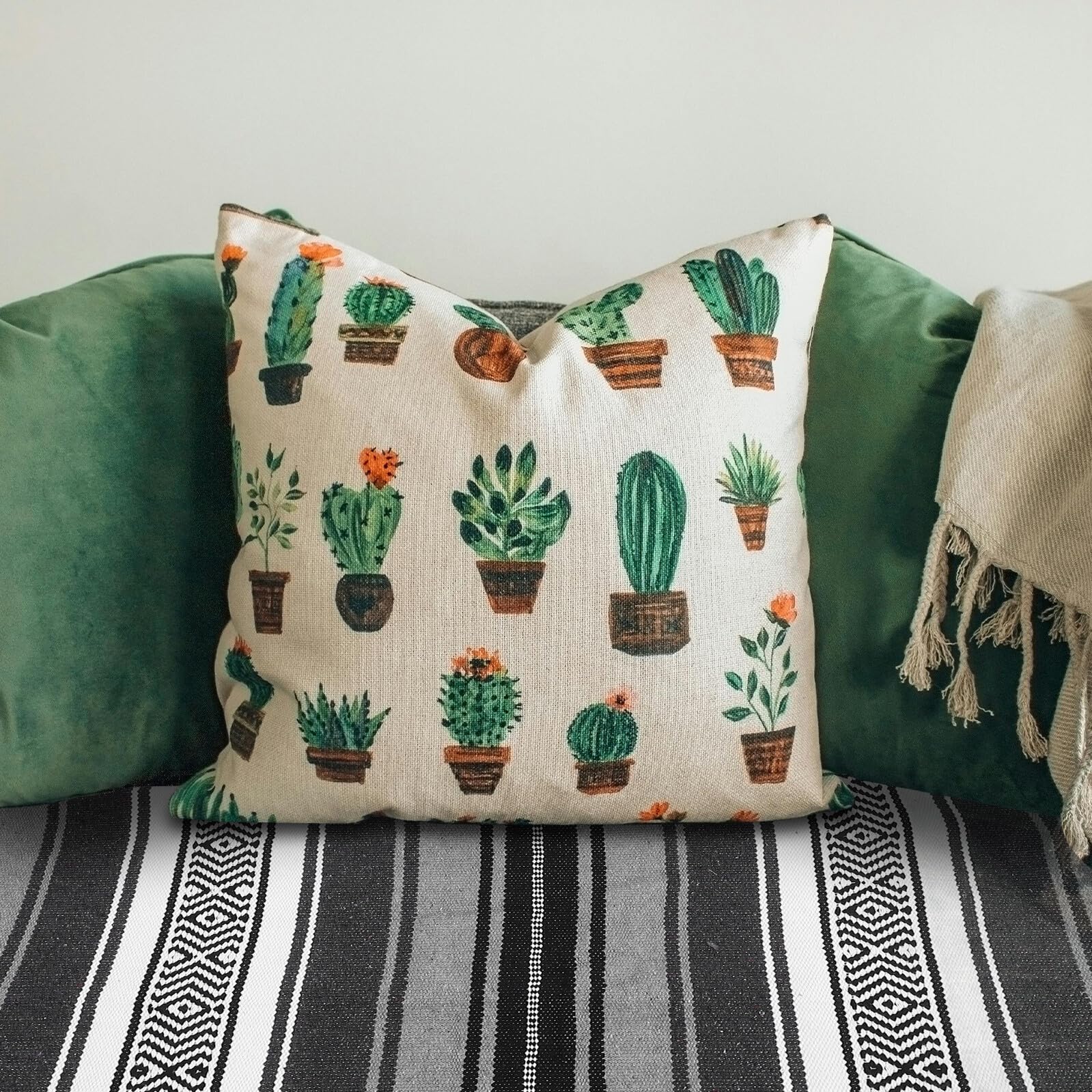 BETOOKY Couverture Mexicaine Tissée en Polyester et Coton Gris 130x180 Cm – Tapis de Yoga Doux et Épais, Plaid Multifonction pour Canapé, Salon et Voyage, Couverture de Canapé Patchwork