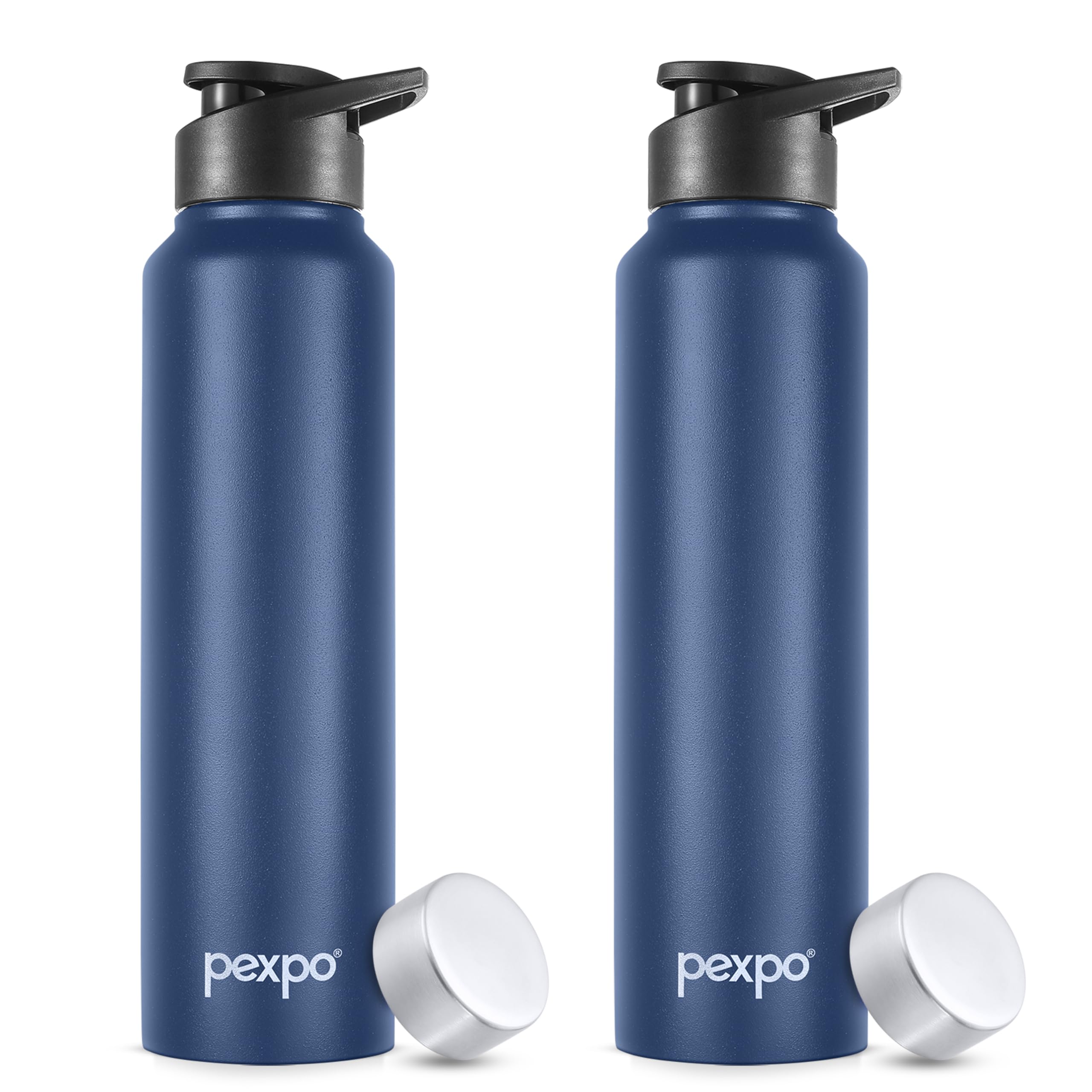 Go24 pexpo Stainless Steel Water Bottle Chromo Denim Blue 950ml