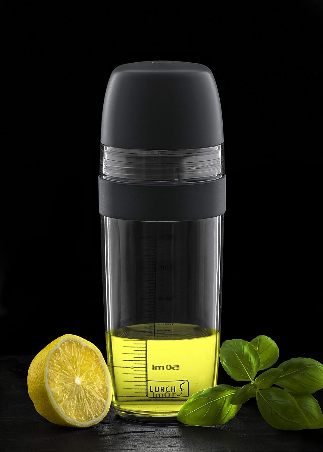 Lurch 10023 Dressing and Dough Shaker with Citrus Juicer and Plastic Blender, Black