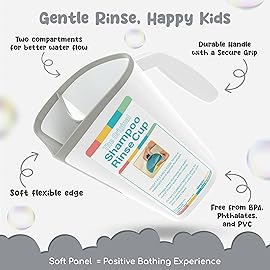 S.C. Products, Inc. Shampoo Rinse Cup for Kids | Baby Bath Pail | Tear Free Baby Rinser Pail
