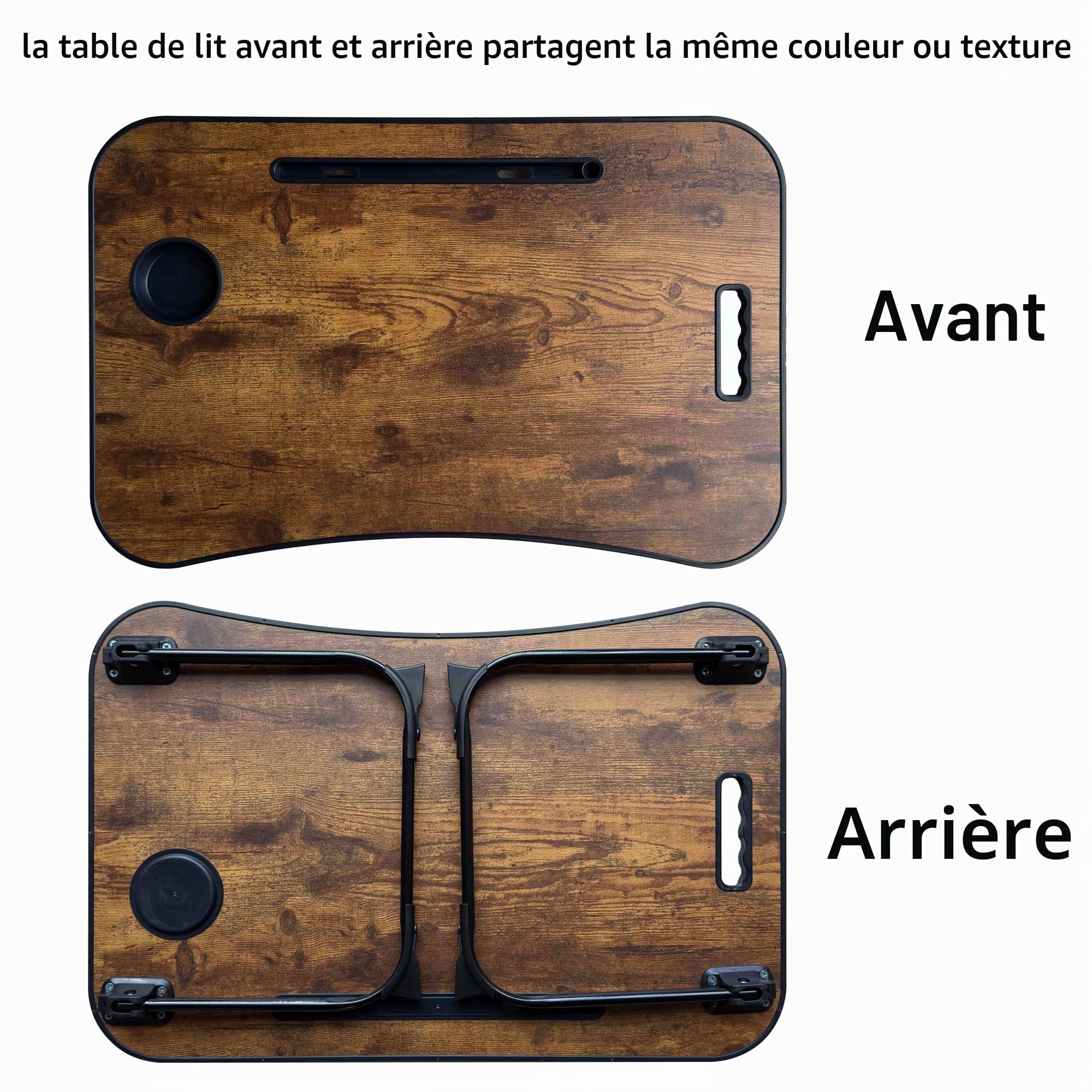 Table de lit pour Ordinateur, Table pour Lire, écrire, Plateau-Repas au lit, sur Le canapé Ainsi qu'à la Maison et au Bureau (Yellow)