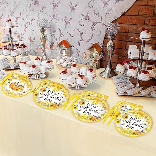 Miniatura 53 de gisgfim 96 piezas de suministros de fiesta de cumpleaños de pollo, platos de papel, servilletas de fiesta temática de pollo, decoraciones