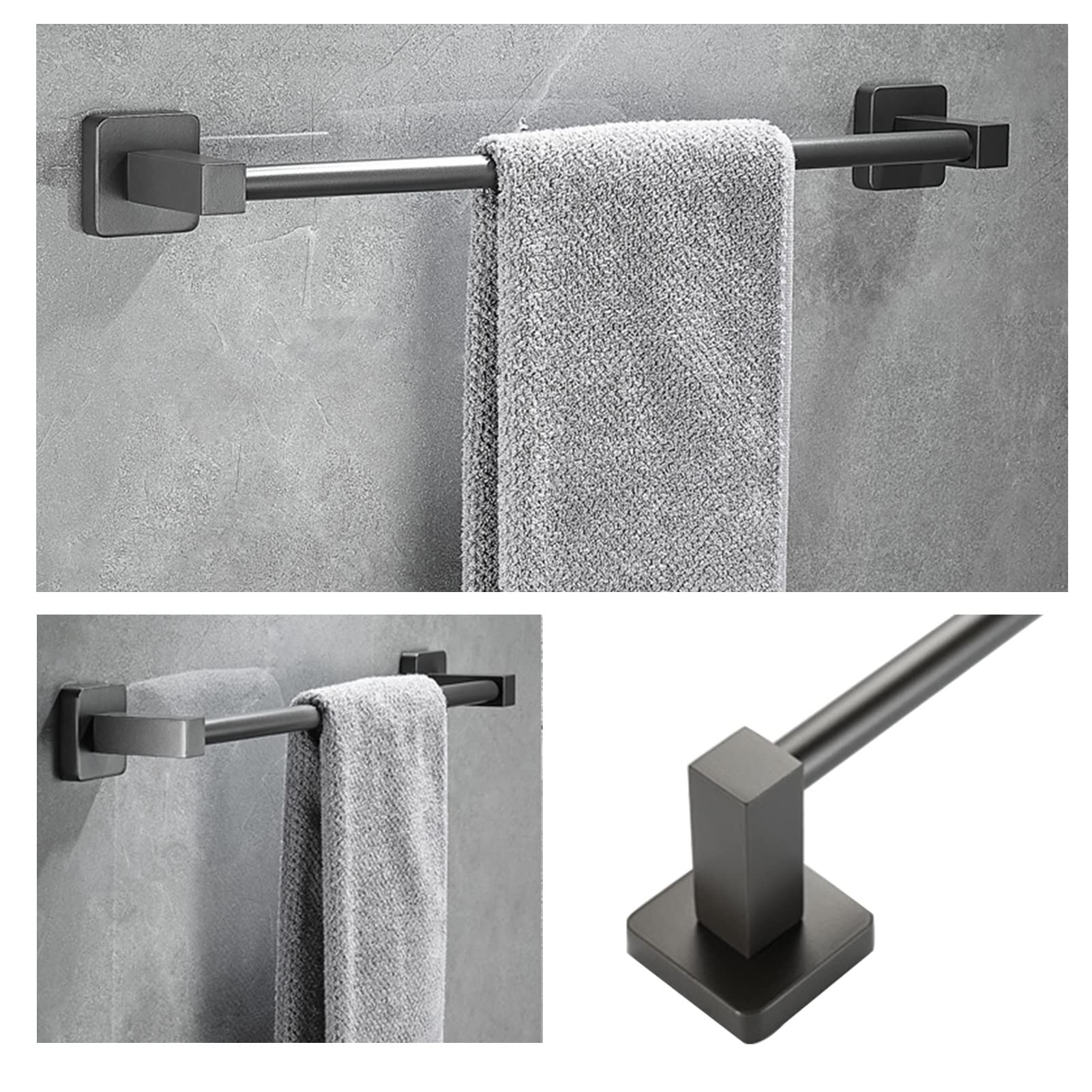 Portasciugamani in acciaio inox per bagno e cucina, 40 cm, grigio con dimensioni opzionali 40 80 cm