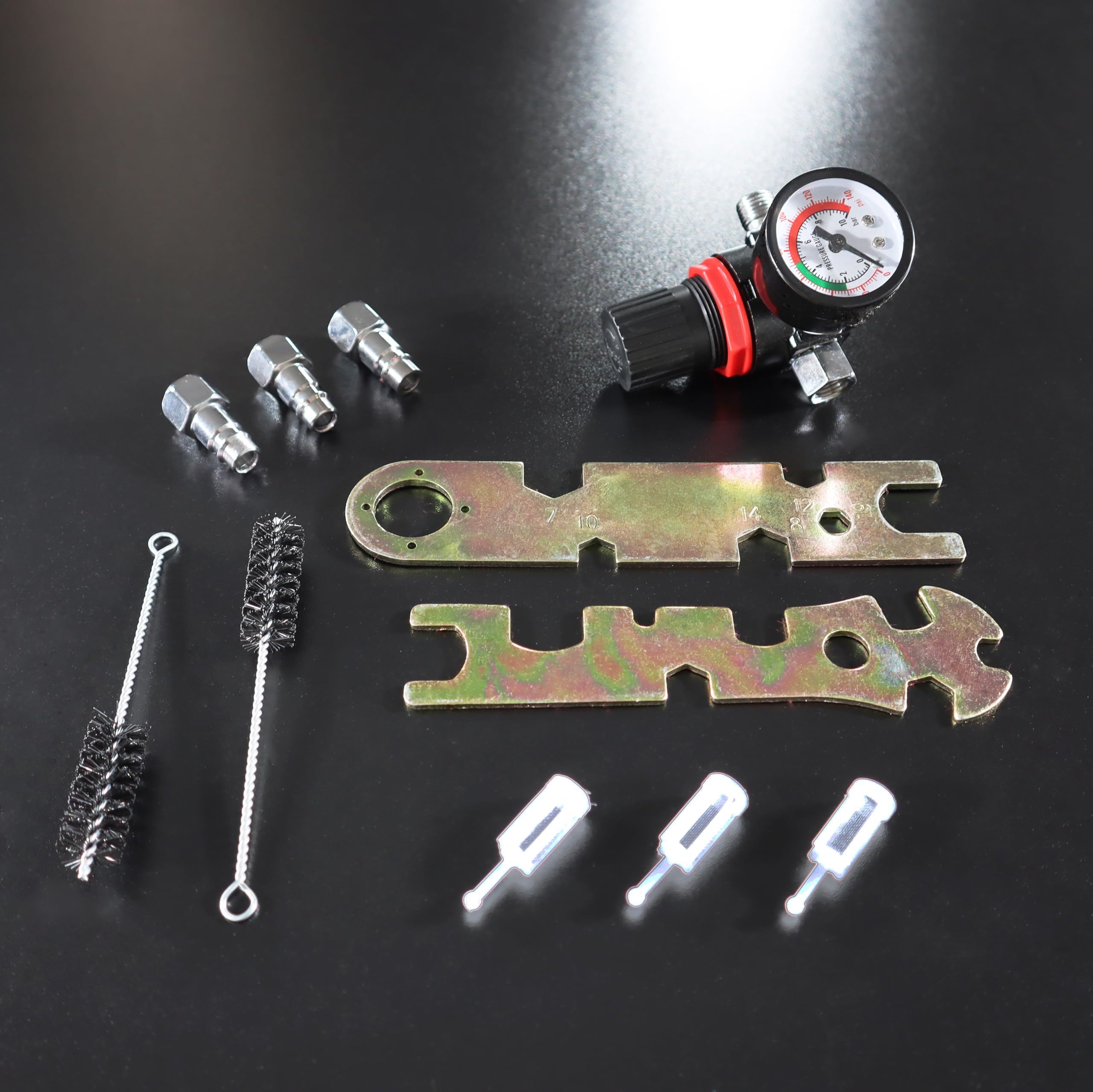 BITUXX® HVLP Lackierpistolen 3er Set Druckluftpistolen Farbsprühpistolen Spritzpistolen Farbspritzpistolen Set Lackieren Lackpistole Lackierpistole Spraypistole Druckminderer