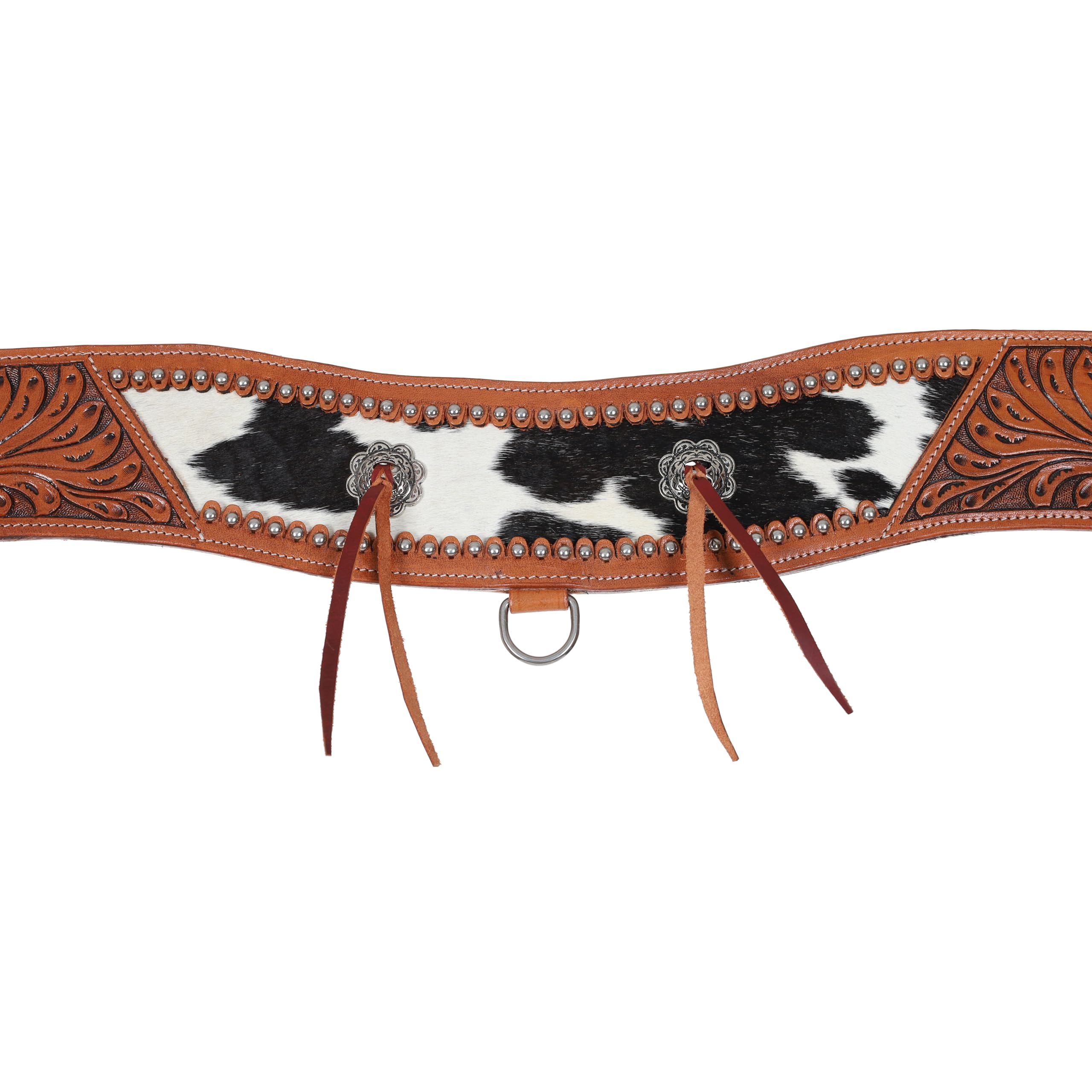 Showman Roper Style Tripping Collar w/Cowhide Inlay & Tooling