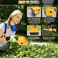 Roadtime 2in1 Akkumulátoros Sövényvágó és Fűnyíró 60° Állítható Elektromos Kerti Olló DeWalt 20V 4