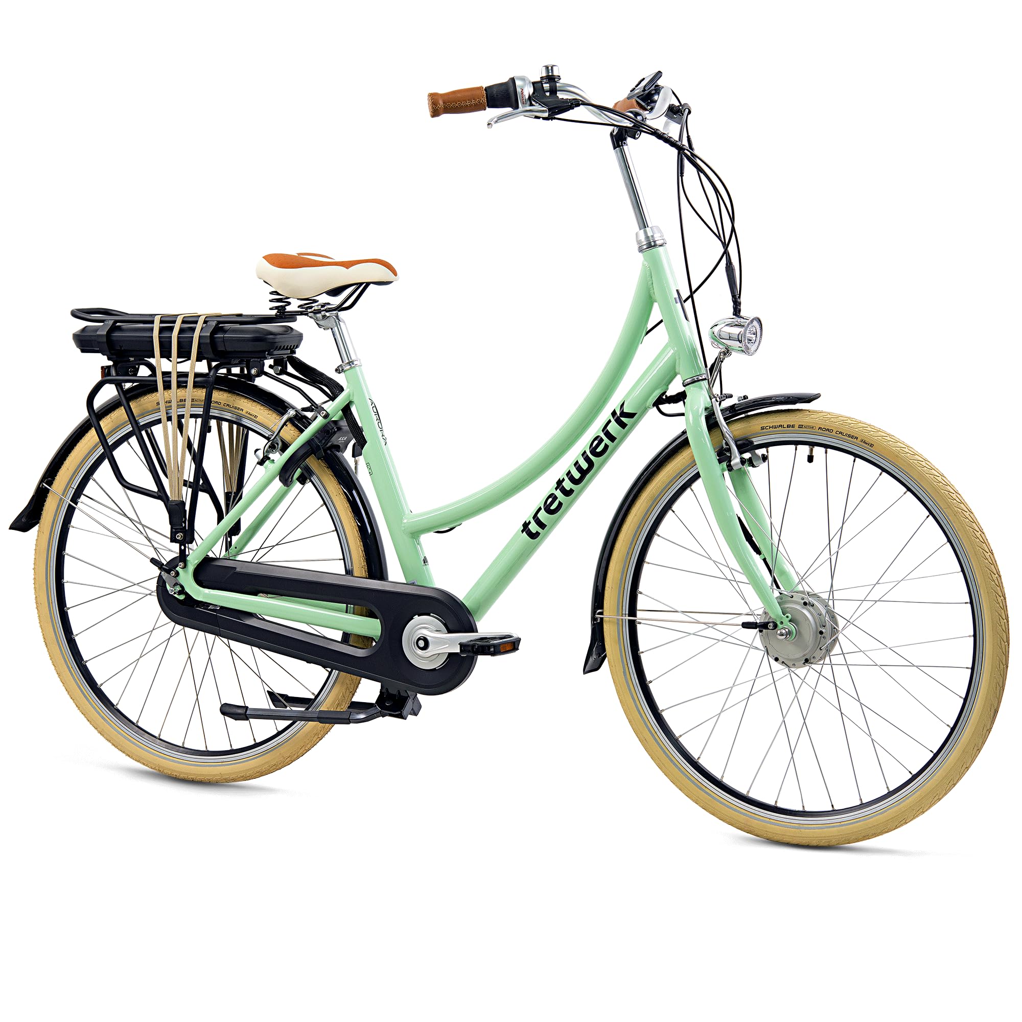 TRETWERK 28 Zoll E-Bike Damen Fahrrad Vintage Bike - Aurora - Pedelec 7  Gang Nabenschaltung - Hollandrad Elektrofahrrad Frontmotor mintgrn 50 cm :  Amazon.de: Sport & Freizeit