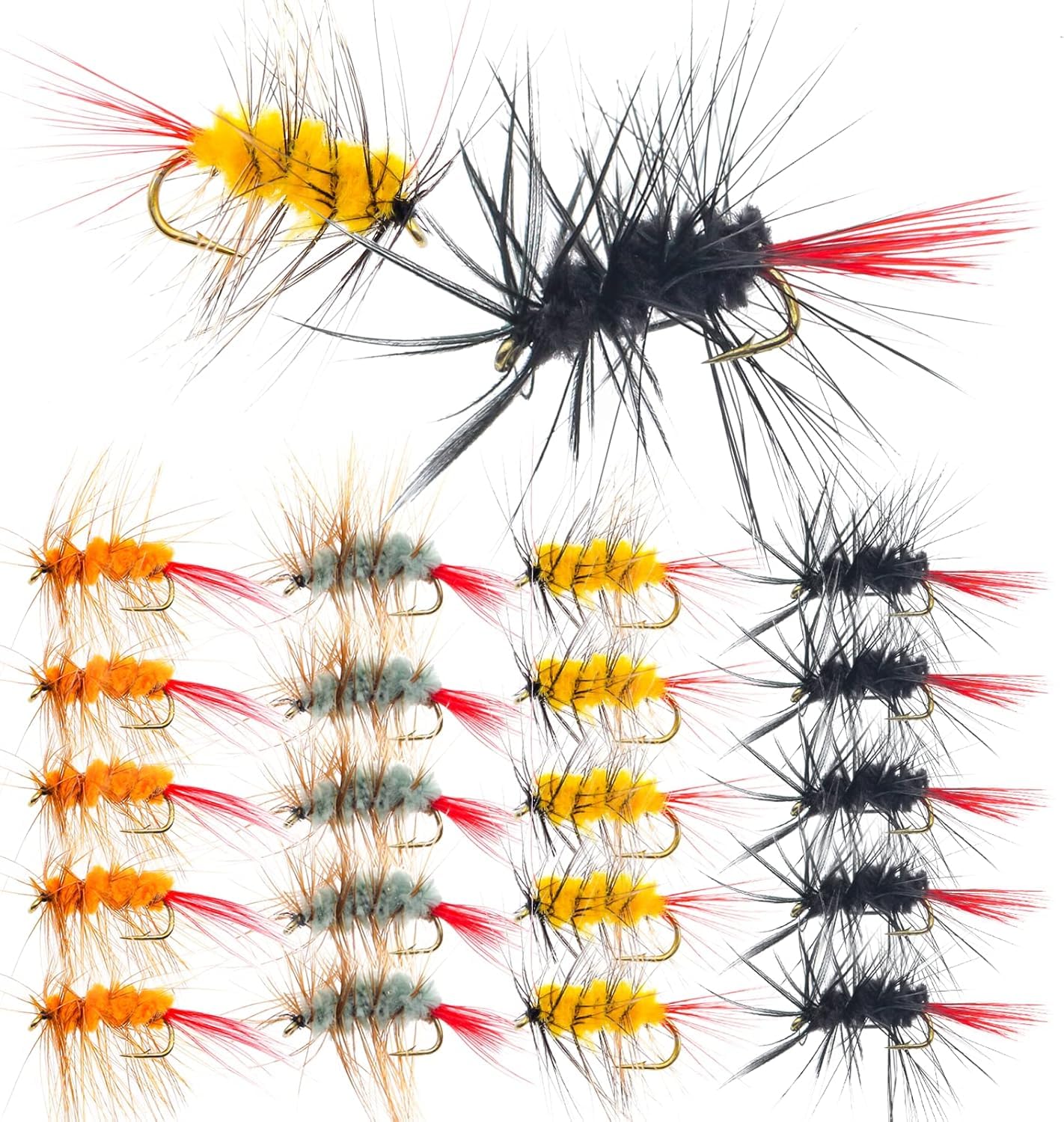 Fly Fishing Poppers,Topwater Popper Flies Bugs Lure, Dry Flies Kit for Bluegill Sunfish Bass Crappie Steelhead Flies Trout Salmon Perch for Fly Fishing Bass Panfish Bluegill Trout Salmon