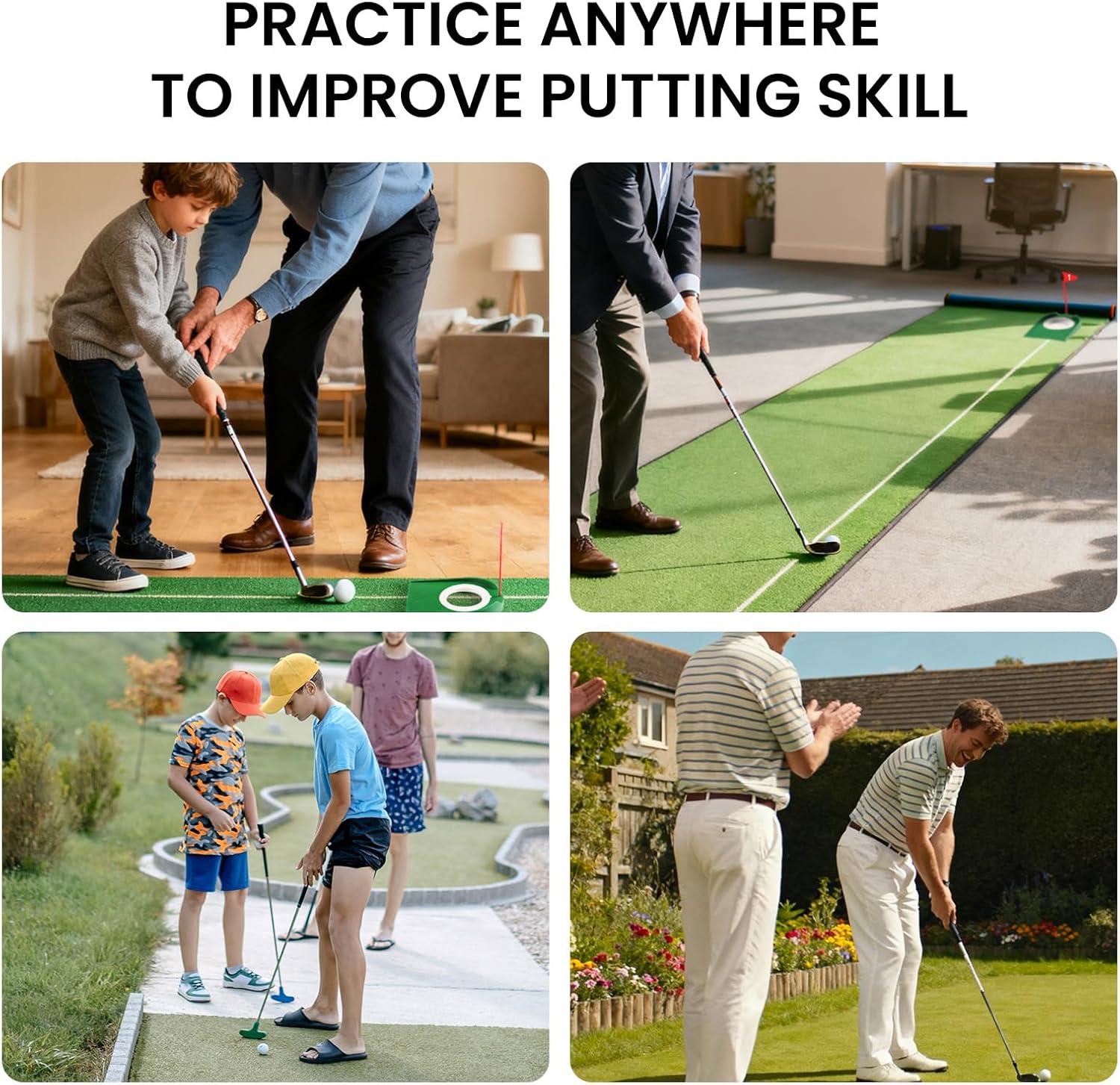 FINGER TEN Golf Putting Cup with Numbered Flag Design Value 6 or 9 Pack, Durable Plastic Practice Cups Golf Training Aids, Lightweight Easy to Carry for Office Backyard Indoor Outdoor