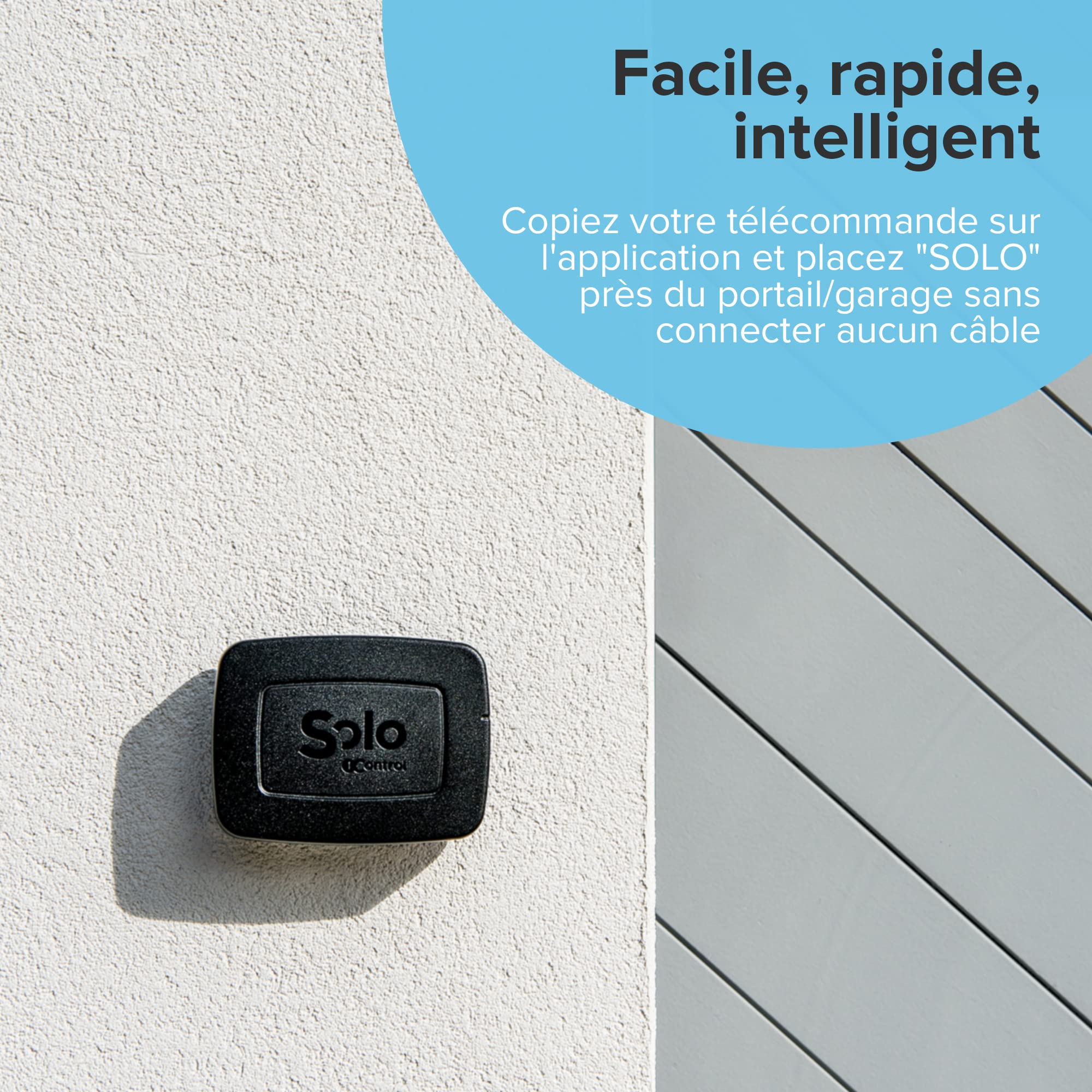 1Control Solo + Link Ouvre-Portail Connecté avec Ouverture à Distance – Ouvrez Portail et Garage avec Smartphone/App, Alexa, Google Home – Compatible 750+ Télécommandes Rolling Code – Wi-FI Bluetooth