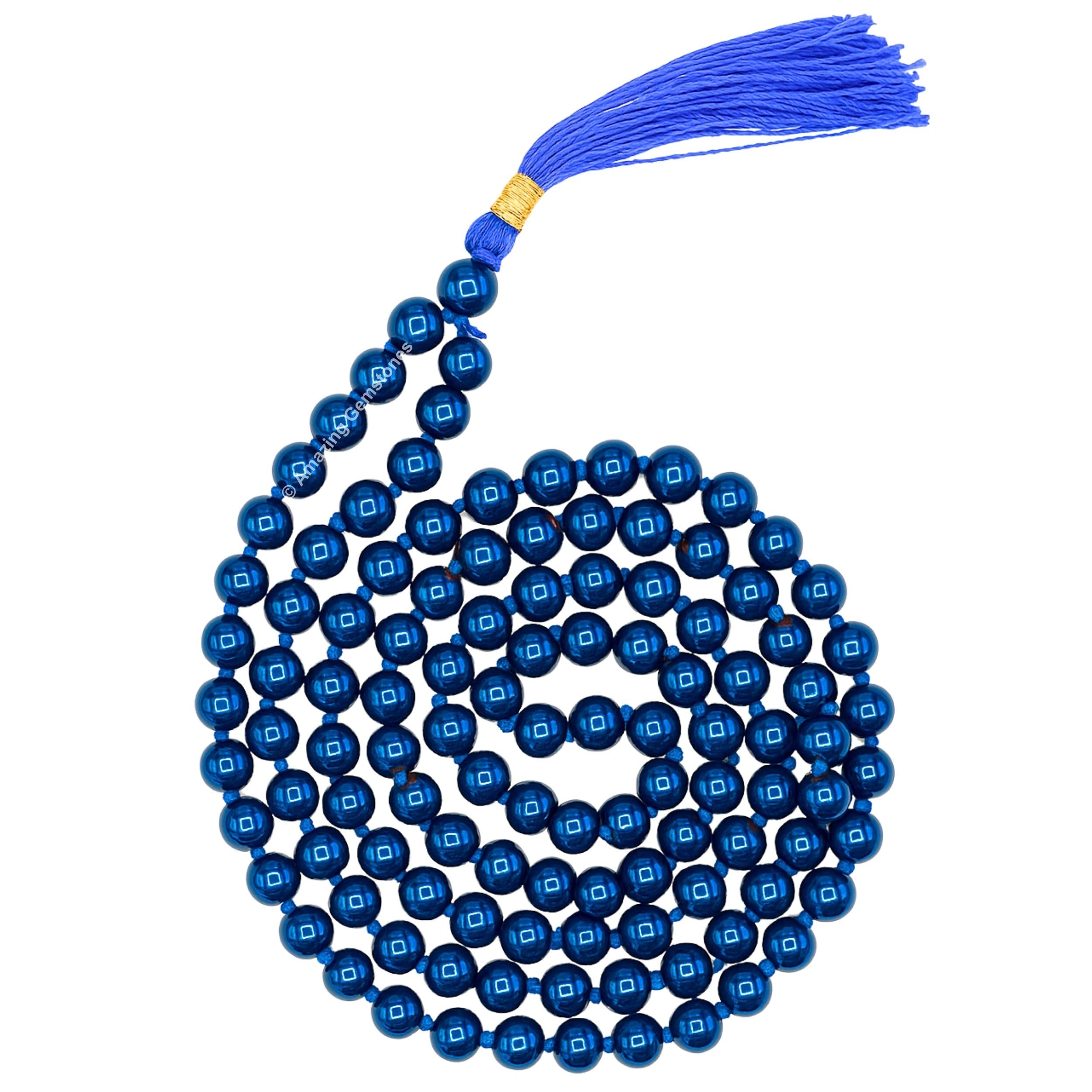 Amazing Gemstone Japa Mala 108 Prayer Beads Necklace and Wrist Mala Bracelet for Meditation