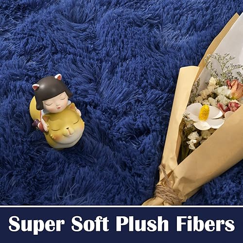 Miniatura 110 de Kimicole Alfombras de área grandes de 7 x 10 pies para sala de estar y dormitorio, alfombra suave y esponjosa, alfombras peludas antideslizantes