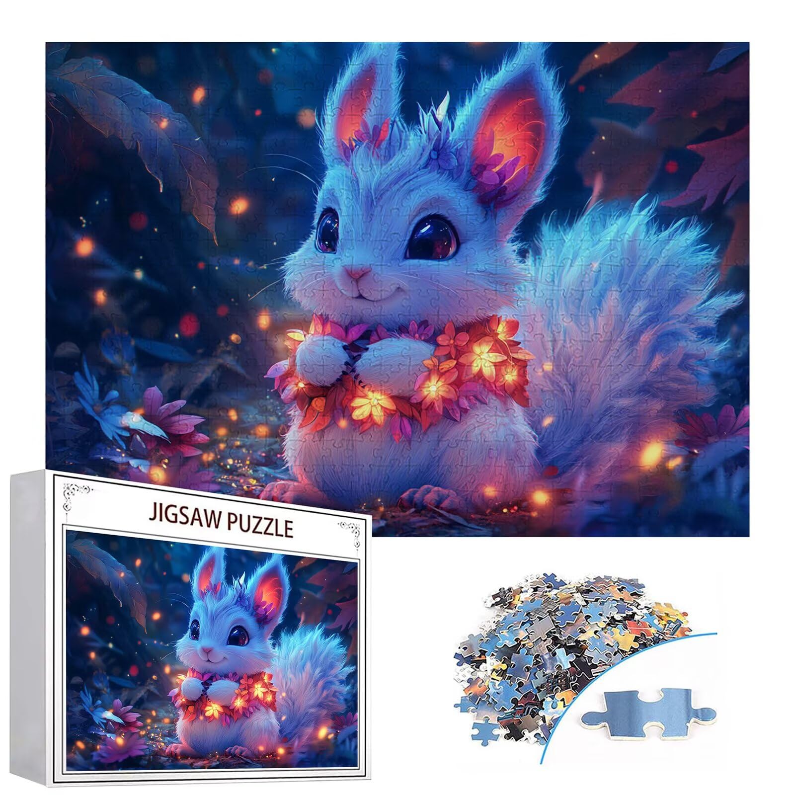 Puzzle 2000 elementów kreskówka dorosły królik 100 x 70 cm rzemiosło klasyczne 3D drewniana układanka do rodzinnych gier aktywnych, układanka do samodzielnego wykonania nawet do dekoracji ścian domu