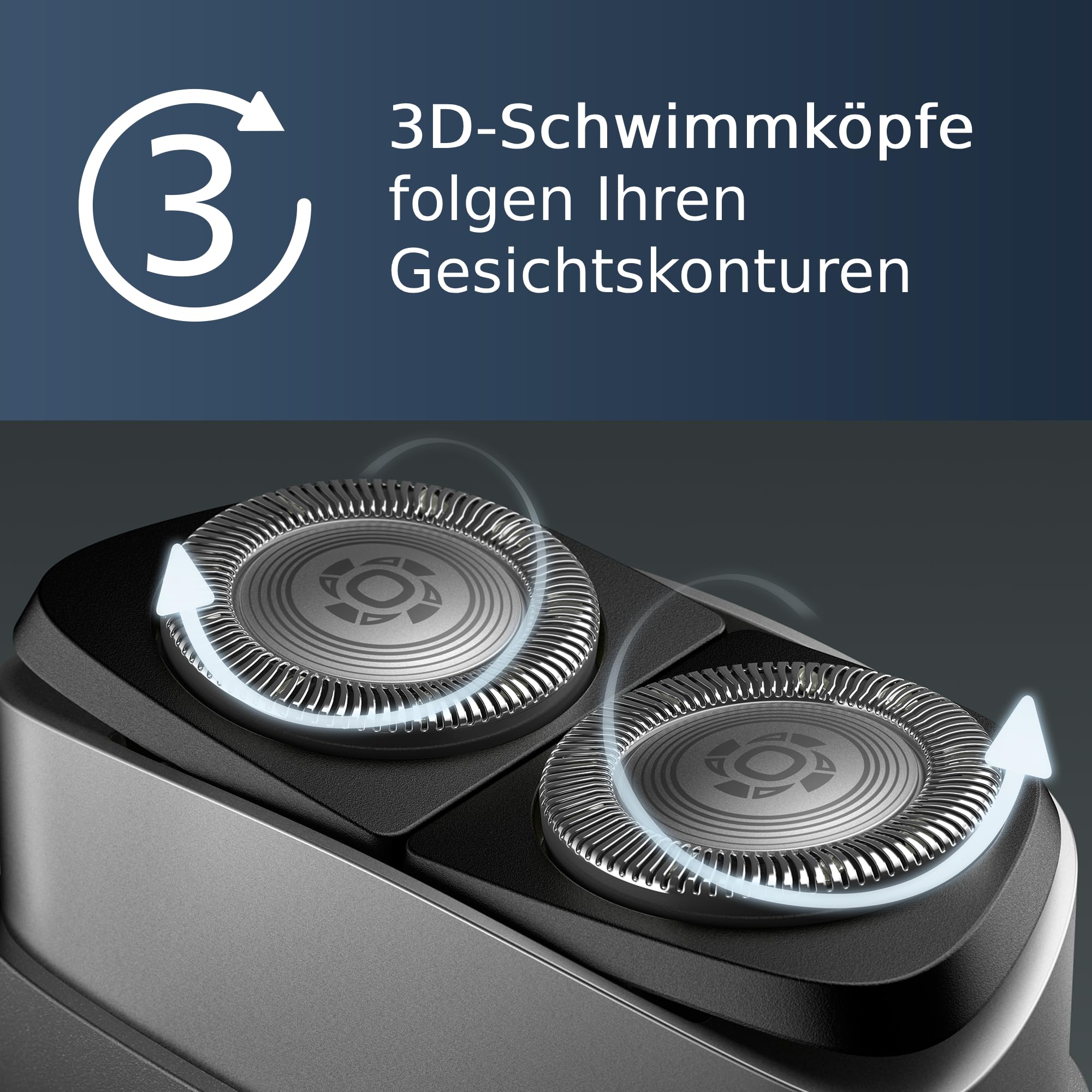 PHILIPS Mini Rasierer für Herren, elektrischer Nass- und Trockenrasierer für unterwegs, ComfortCut-Klingensystem, 3D-Schwimmköpfe, kompaktes Design, leistungsstarker Akku, Modell PQ888/06