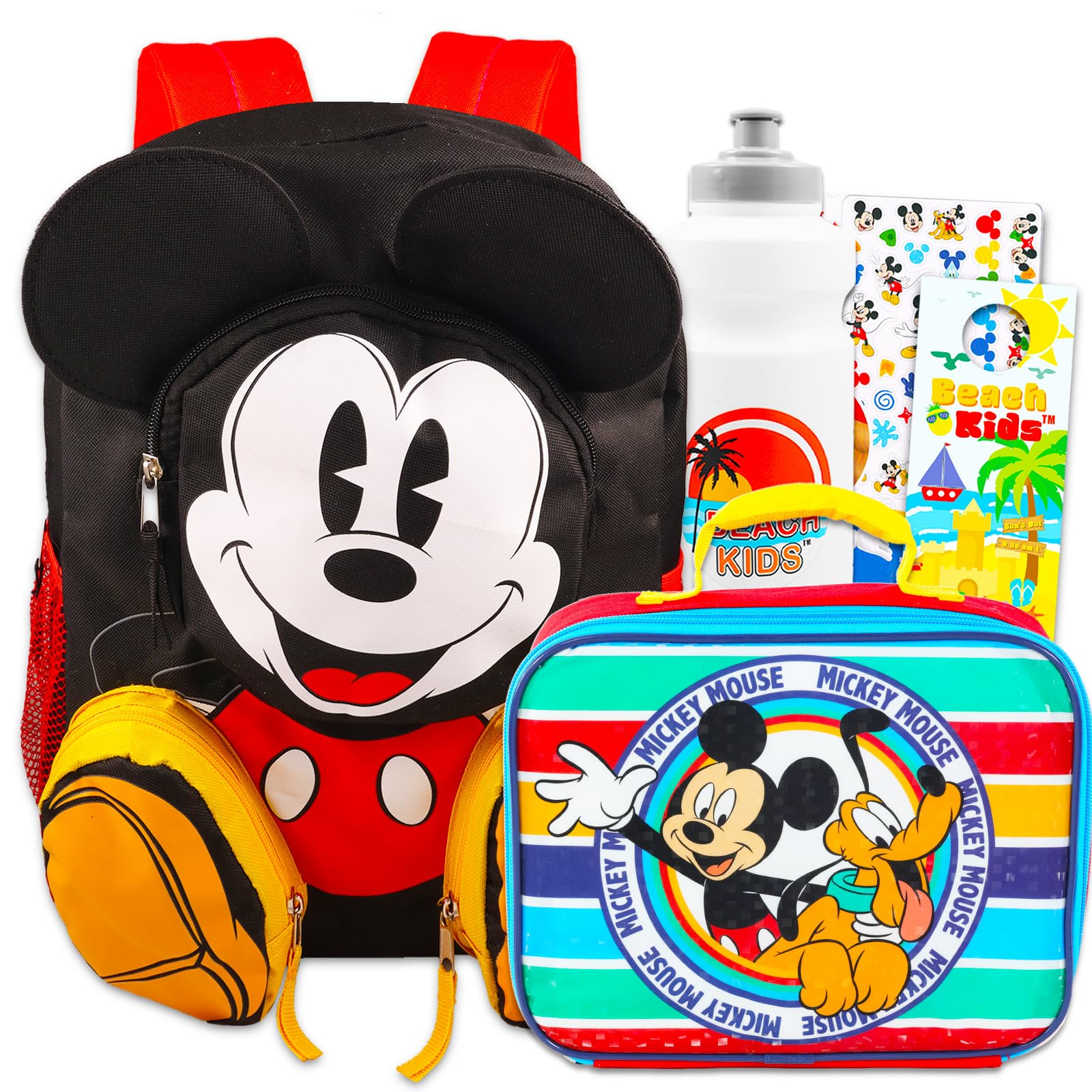 Amazon.com: Mickey Mouse Disney Backpack and Lunch Box Set For
