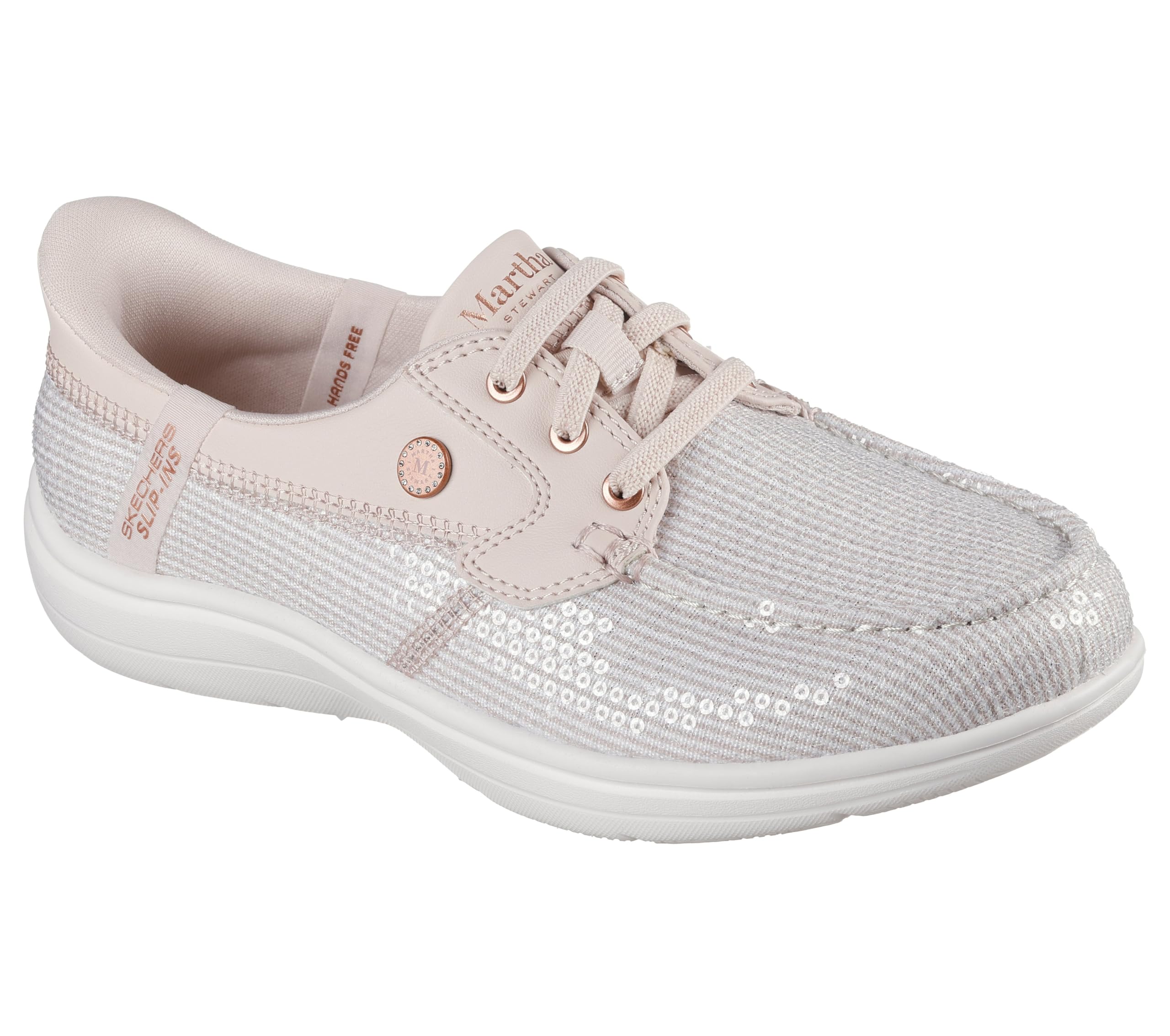 skechers Women's Martha Stewart On-the-go Flex Radiant Hands Free Slip-ins Sequin Boat Shoe-picture-43