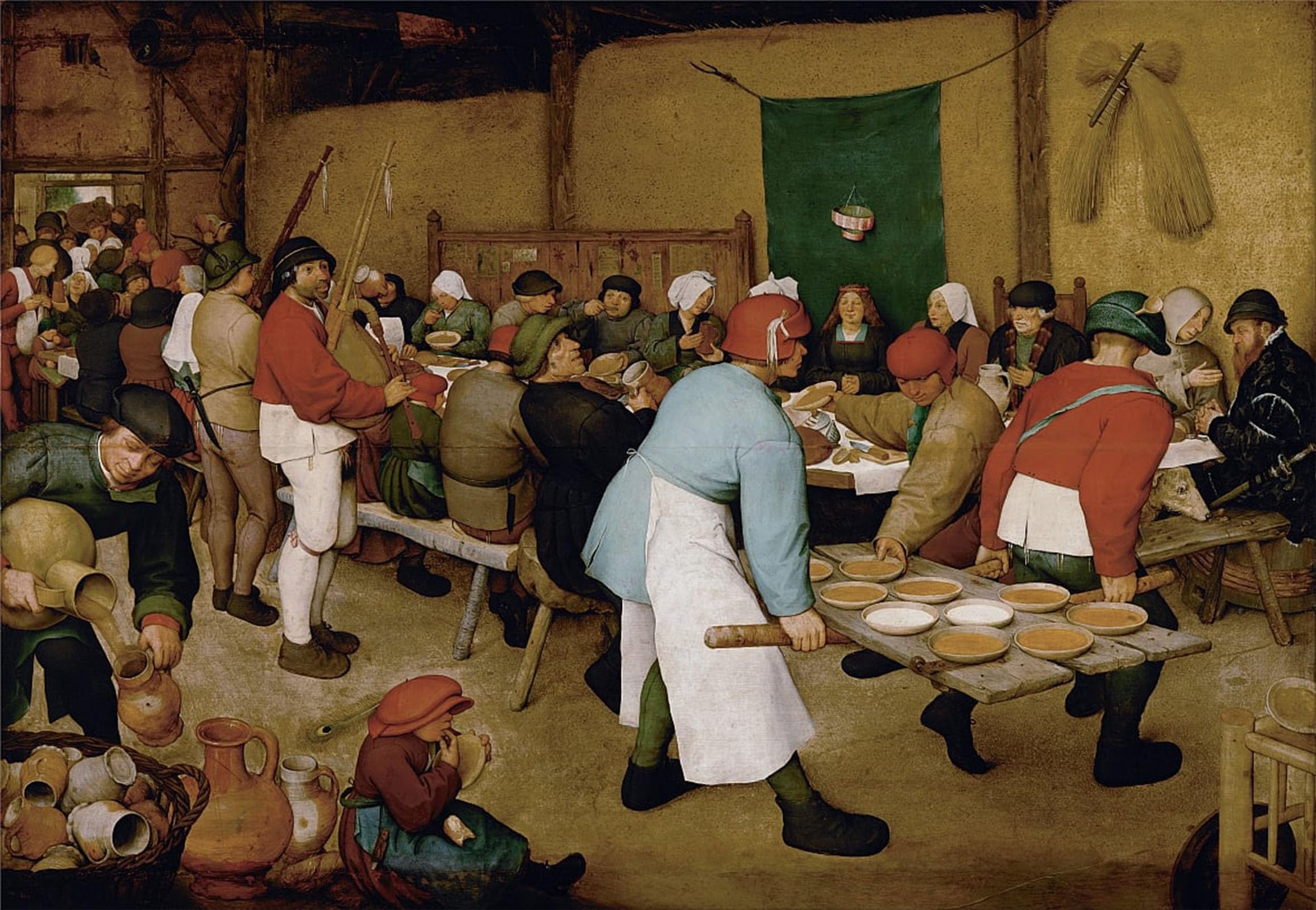 POSTERIIk Famous Animal Posters Vintage Picture Peasant Wedding by Pieter Bruegel the Elder Modern Wall Decor for Home Decor 60x90cm