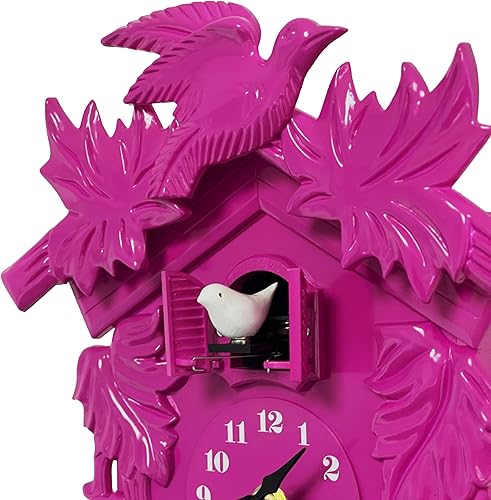 Vista 12 de WALPLUS Reloj de cuco timing para pared, pájaro cantando cuco, volumen ajustable, reloj de cuco de Navidad, regalo para sala de estar, oficina