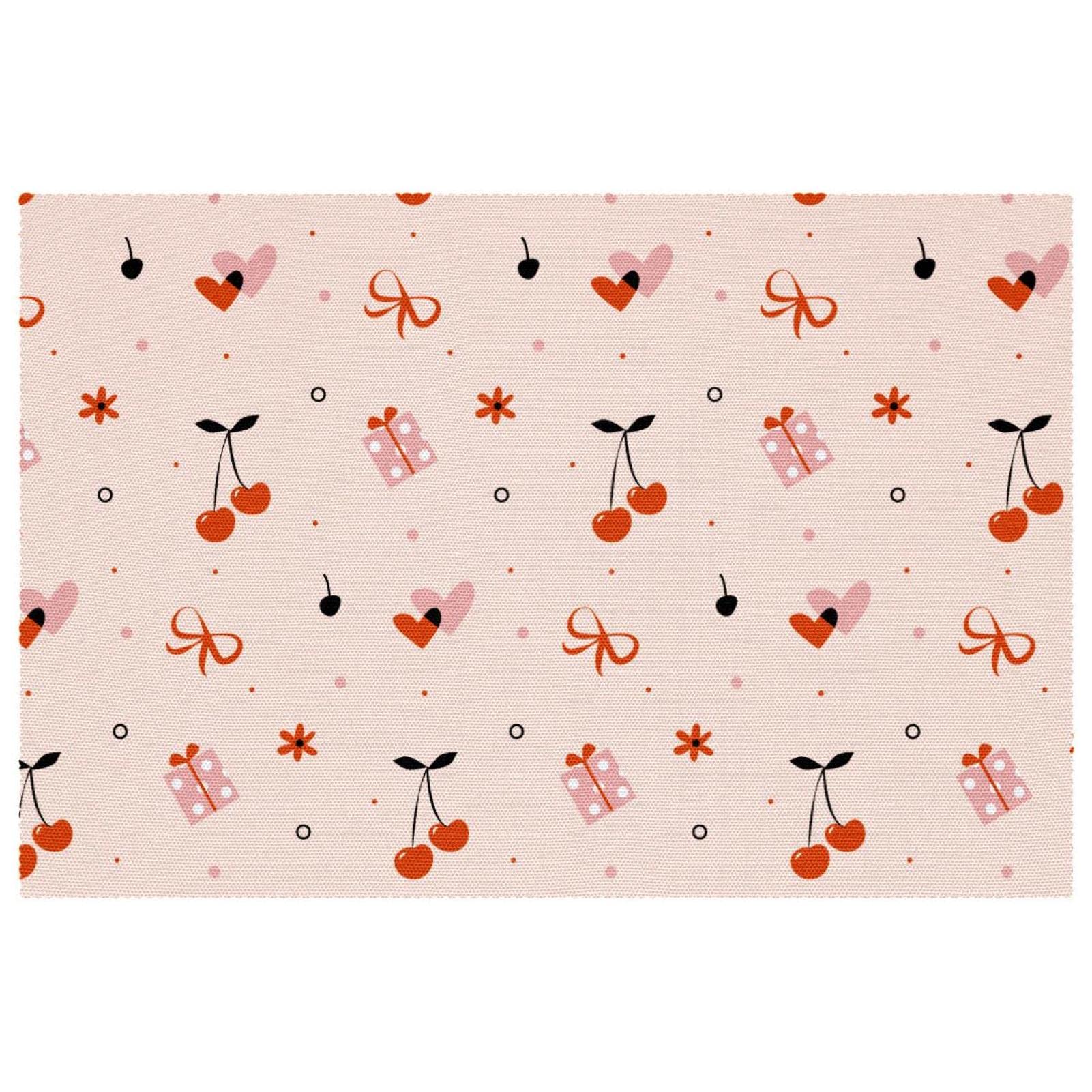 Sets de table antidérapants Cherry & Gift Box lot de 6 pièces résistants à la chaleur 30x45 cm