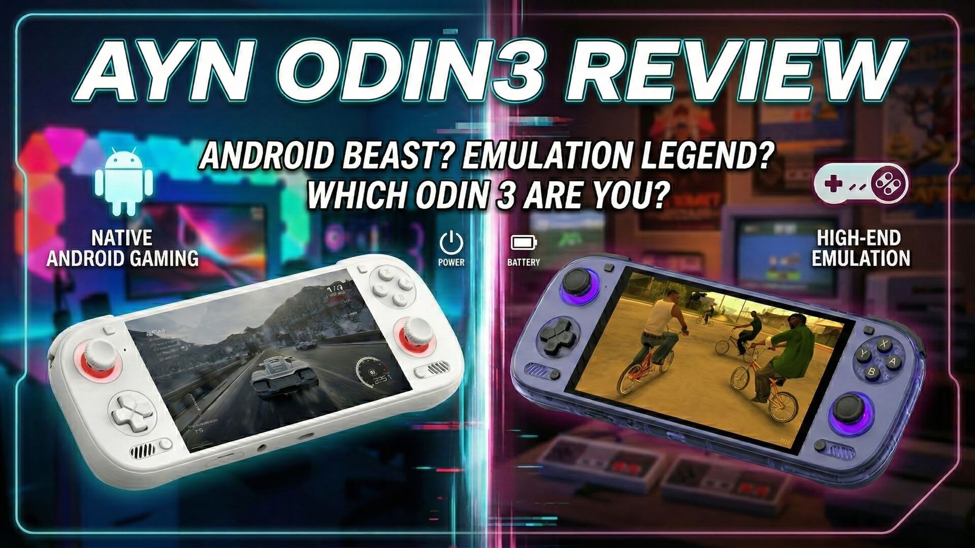 AYN Odin 3 Base Android Gaming Handheld | Qualcomm Dragonwing Q8