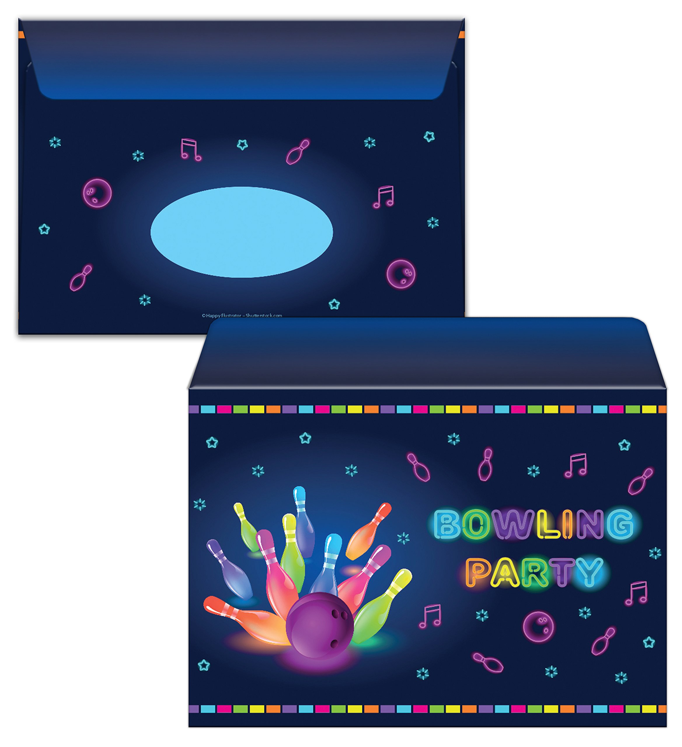 Minkocards 12 biglietti di invito per il 11° compleanno dei bambini, bowling, coni, invito, undicesimo compleanno delle ragazze