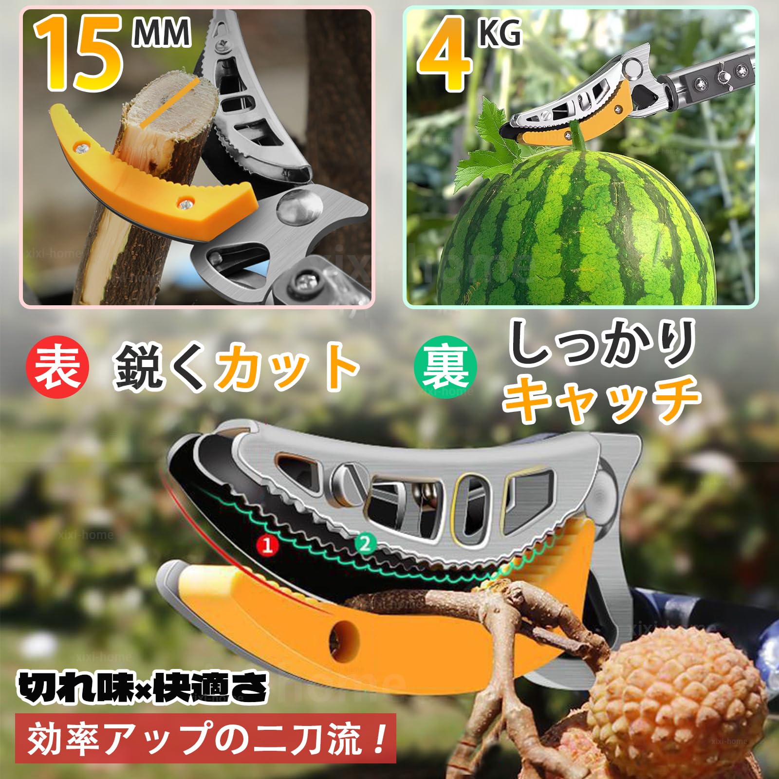 Amazon | xixi-home 高枝切りバサミ 伸縮式 【庭師推奨】 sk5高級合金