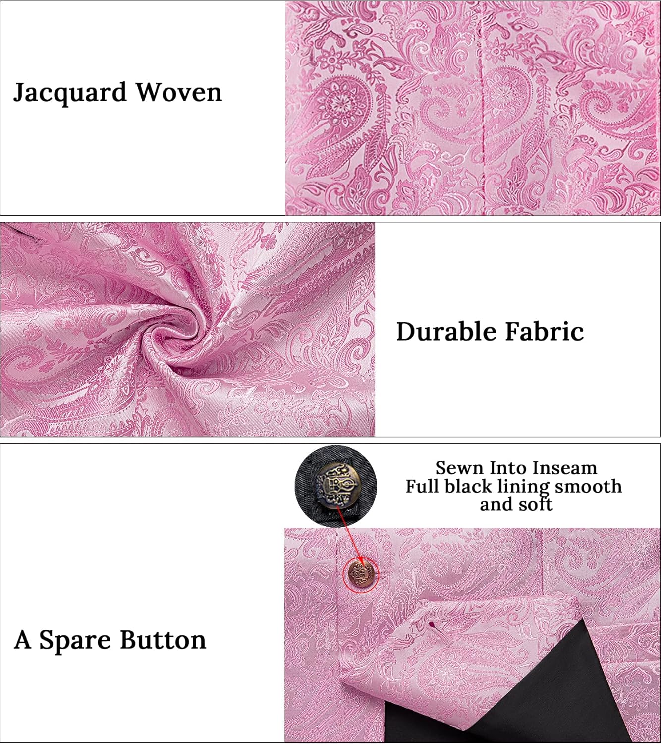 DiBanGu Mens Paisley Vest and Tie Set Silk Dress Waistcoat Necktie Wedding Party Casual Formal Dress Vest for Tuxedo