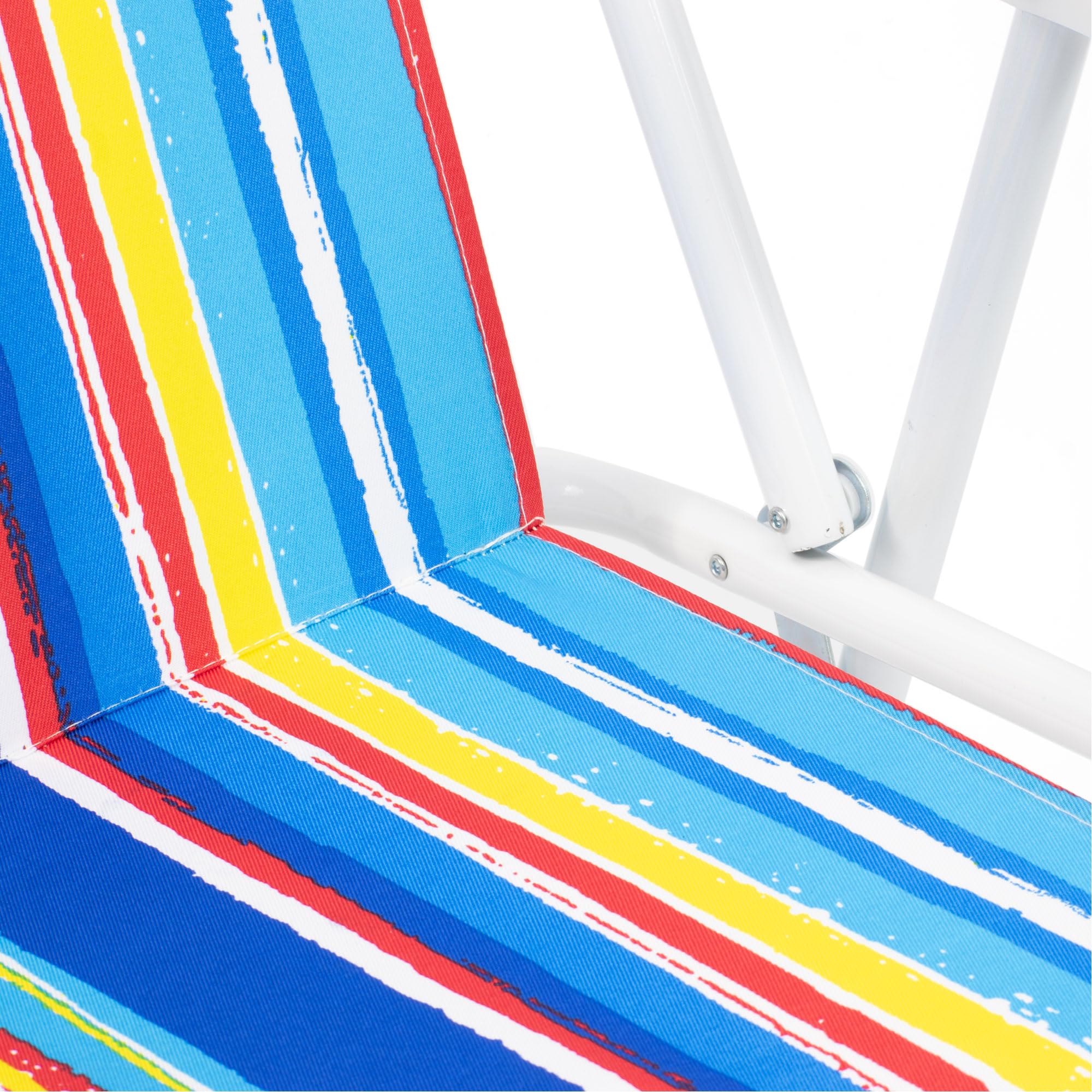 The Secret Home Pack 2 Sillas de Playa Plegables y Ligeras | Silla de Exterior para Camping, Jardín y Terraza | Estructura de Metal Resistente y Tela de Poliéster Rayas |Asiento Portátil (Multicolor)