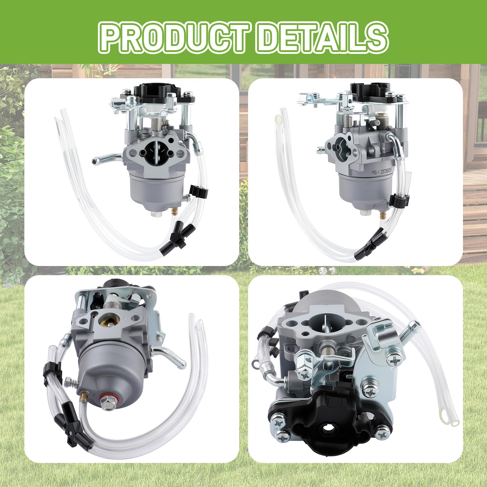 Huayi 62523 Carburador para Harbor Freight Predator 2000 vatios generador inversor Carb con juntas