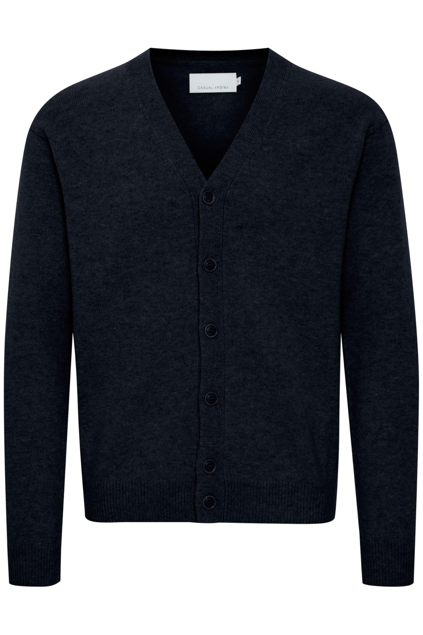 Casual Friday Men's Anthracite Black (194007) - Cfkarl Lambswool Cardigan - Jumper - 20504796, Medium