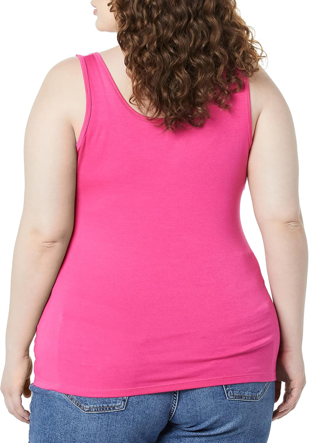 Women's Plus Size Slim Fit Scoop Neck Tank Top, Multipacks image 3