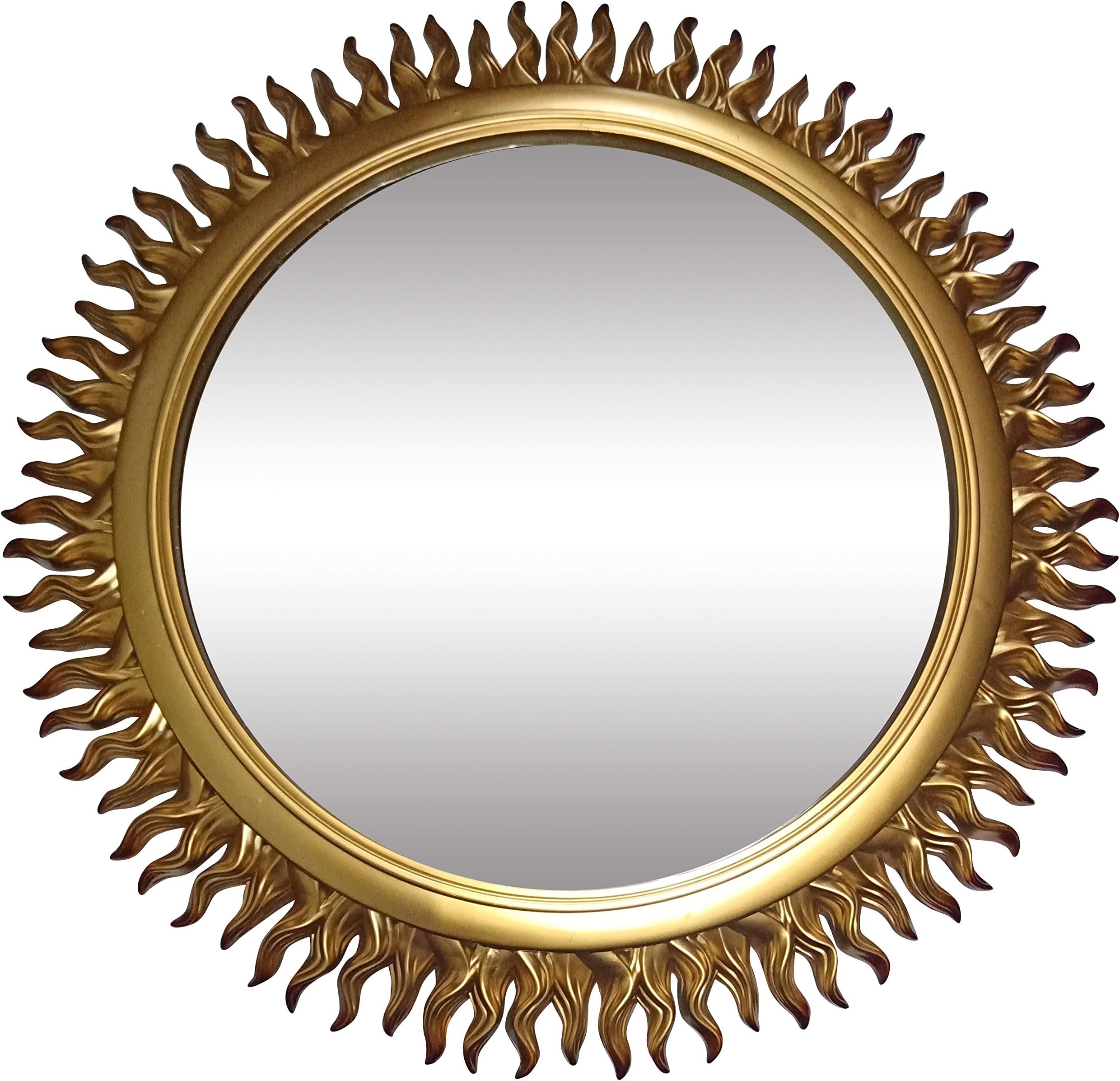 SANWISH Designer Wall Decor Mirrors for Living Hall Dinning Room Bed Room and Bath Rooms Size 43X43 CMS(Gold)