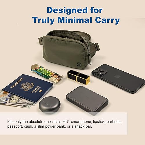 Miniatura 4 de Pander Mini bolsa para cinturón Ultra compacta, se adapta a teléfonos de 6.7 pulgadas, lápiz labial, auriculares, esenciales, pequeño bolso cruzado