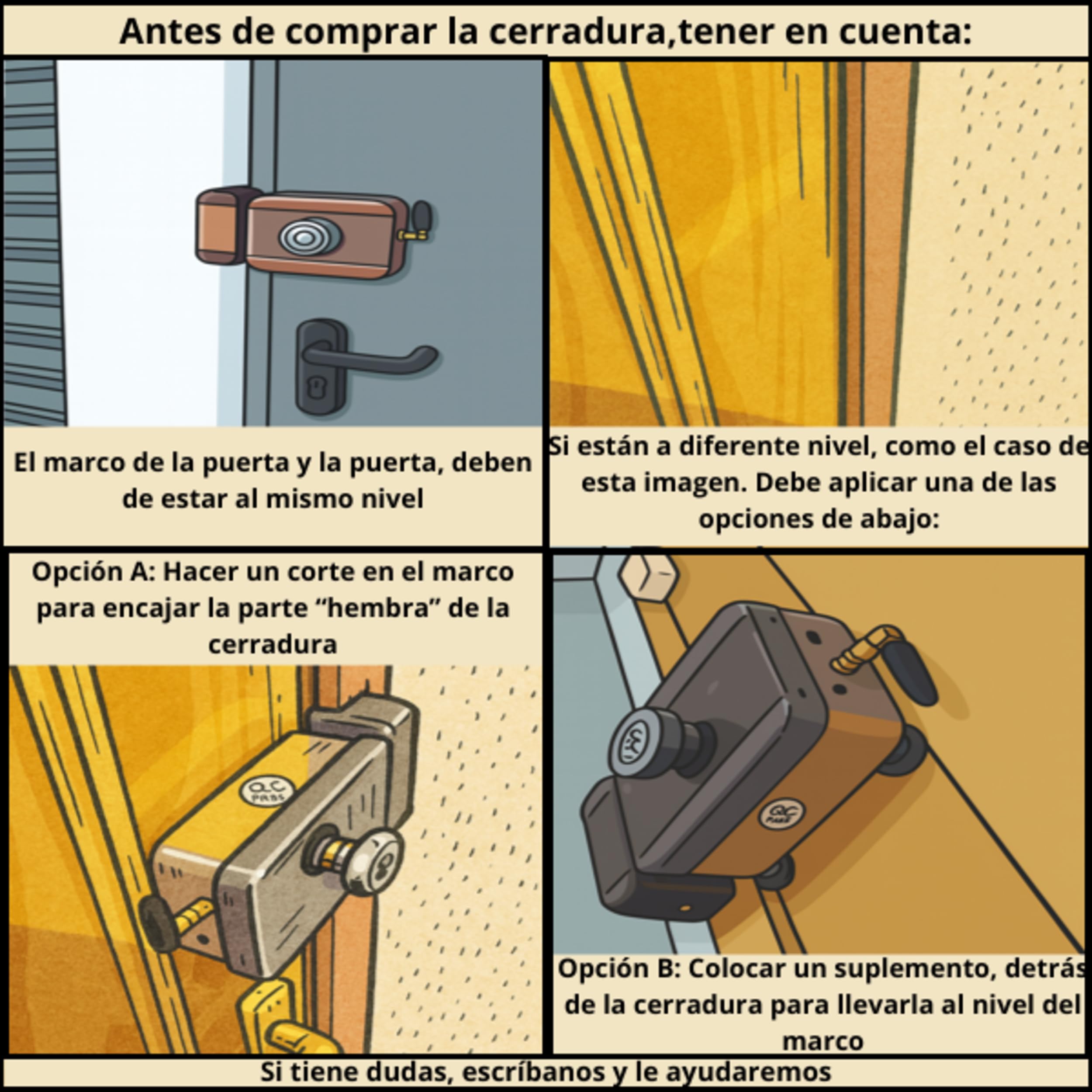 All Home Basics Cerradura Invisible de seguridad con control remoto - para puerta exterior o interior con 4 mandos antirrobo y antiokupas, Negro