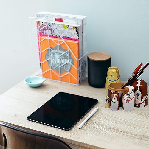 Miniatura 5 de GRPSKCOS Muñecas de anidación rusas Matryoshka Muñecas de madera Animal oso lindo Juguetes de Navidad hechos a mano, regalos Set de 5 para niños (05