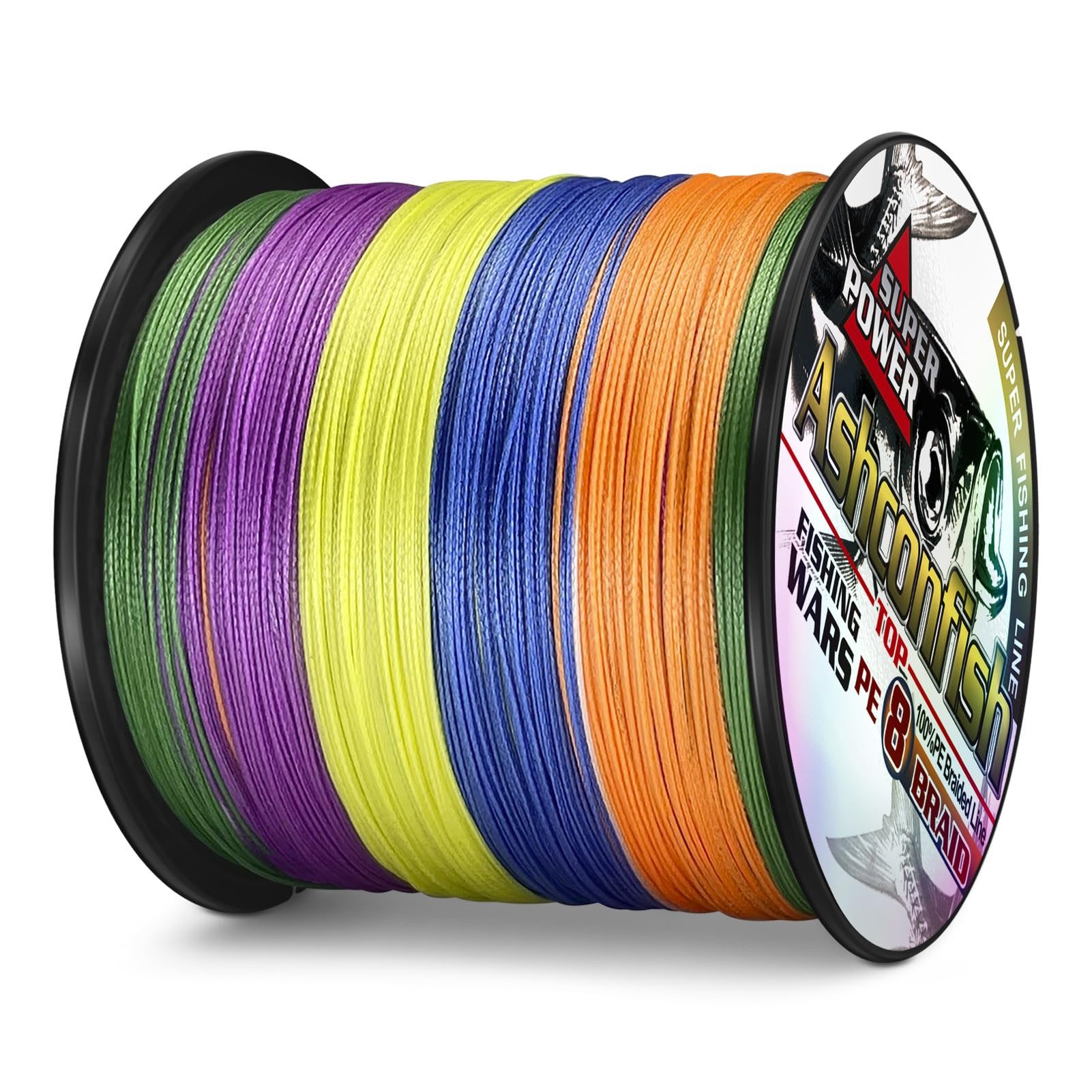 Ashconfish Braided Fishing Line-8 Strands Super Strong Fishing Wire 500M/546Yards-Abrasion Resistant Braided Lines-Incredible Superline-Zero Stretch-Superfine Diameter