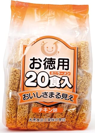 Daiko Foods Industry Value Mini Ramen, 20 Servings Chicken Flavor, 21.2 oz 600 g