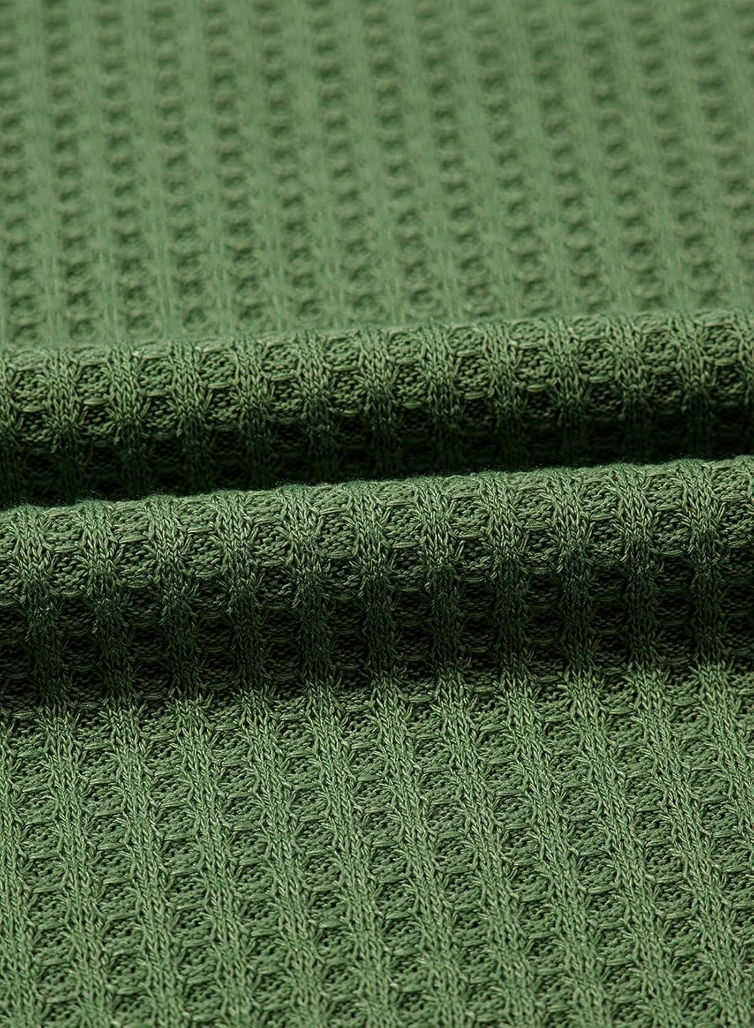 Dokotoo Women's 2 Piece Loungewear Sets Casual Short Sleeve Womens Tops Drawstring Shorts Pants Waffle Knit Sets - Image 7