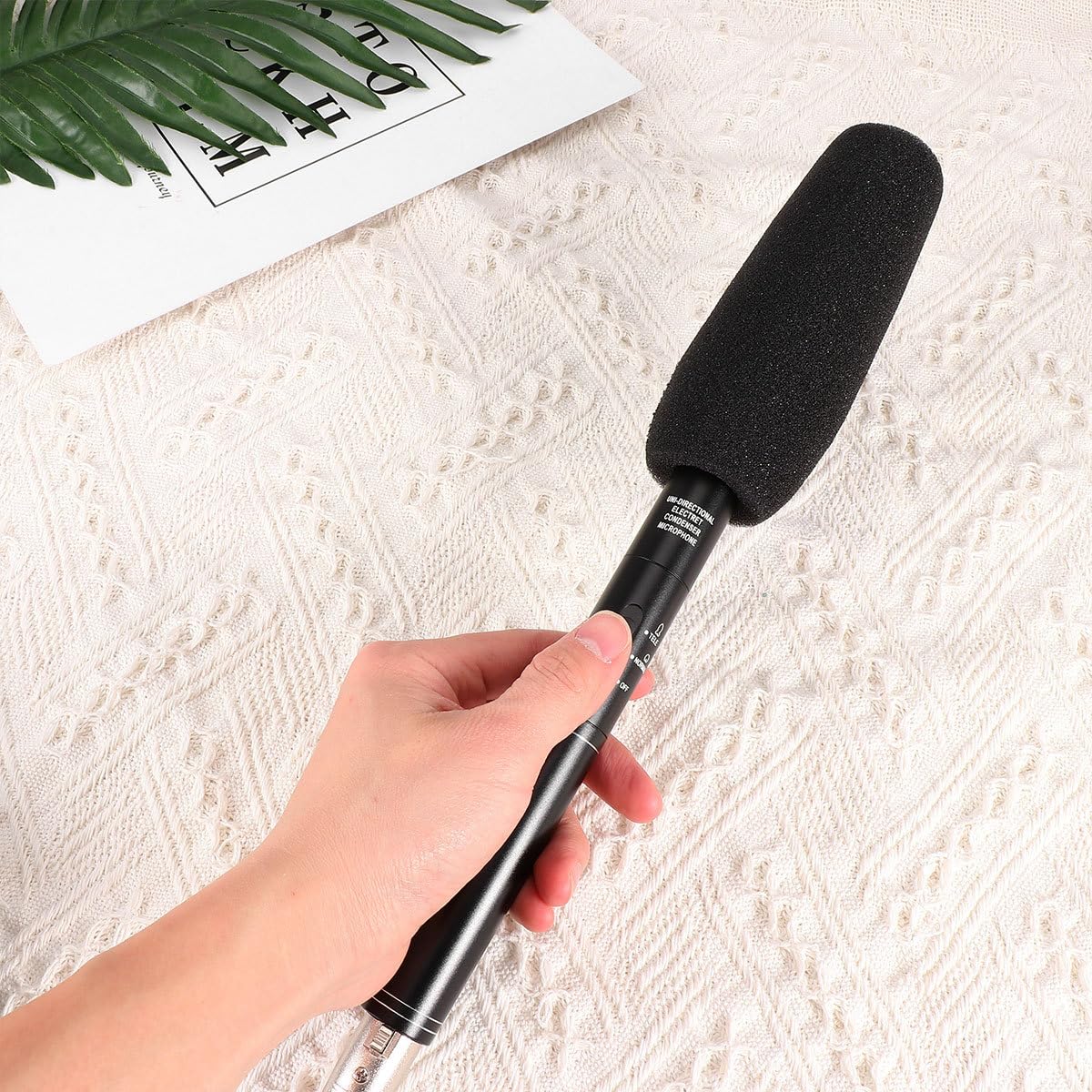 DOITOOL Professionelles Interviewmikrofon Tragbares Aufnahme Mikrofon mit Stoßdämpfung Umgebungsgeräuschunterdrückung für Kamera Camcorder Outdoor Videoaufnahme