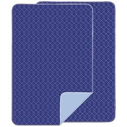Washable Pads for Beds for Incontinence Adults-Extra Large XXL 34x52 Inch (Pack of 2) - Blue Hide Stains - Waterproof Underpads for Elderly - Reusable Bed Pad for Bedwetting
