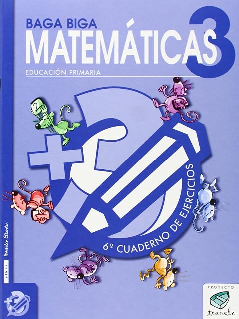 Portada de Txanela Cuaderno 6 Matematicas 3º Primaria