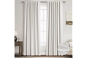Cream Linen Blackout Curtains 84 Inch