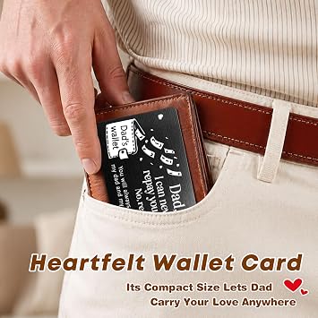 Wallet Card Gift for Dad Birthday Christmas, Stocking Stuffers for Men