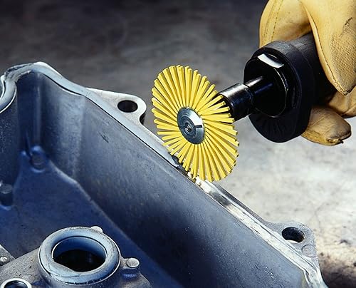 Miniatura 5 de Scotch-BriteTM Pincel radial de cerdas óxido de aluminio 6000RPM 8x 1de ancho 50de diámetro grano Verde Paquete de 1 Verde claro 1