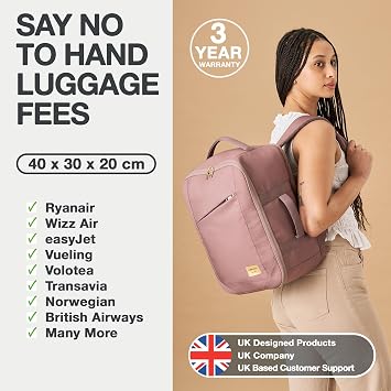 Cabin Max Under Seat Ryanair Cabin Bag 40x30x20 Luggage - Travel Backpack