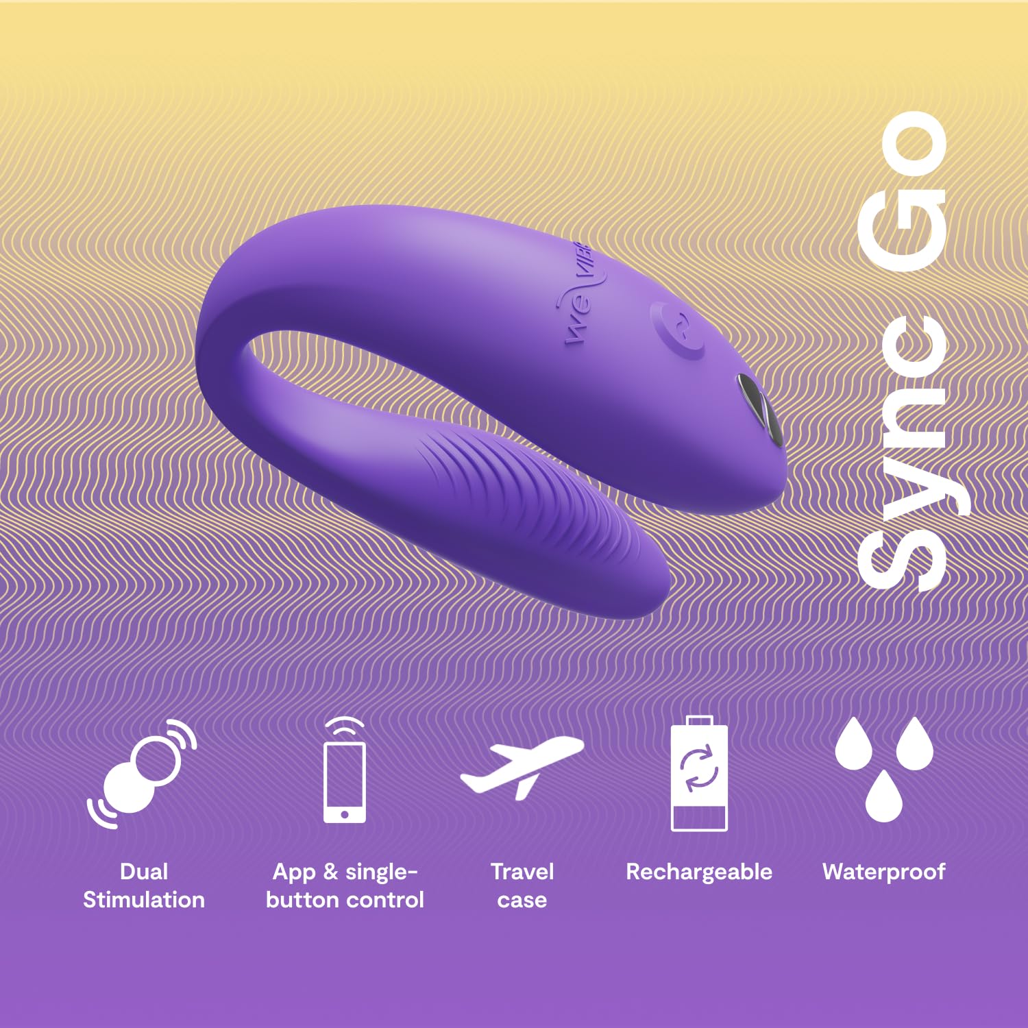 Amazon.com: We-Vibe Sync Go Purple C-Shaped Couples Vibrator Travel Edition  & Touch X Coral Powerful Mini Massager Vibrator - Couples Sex Toys Bundle :  Health & Household