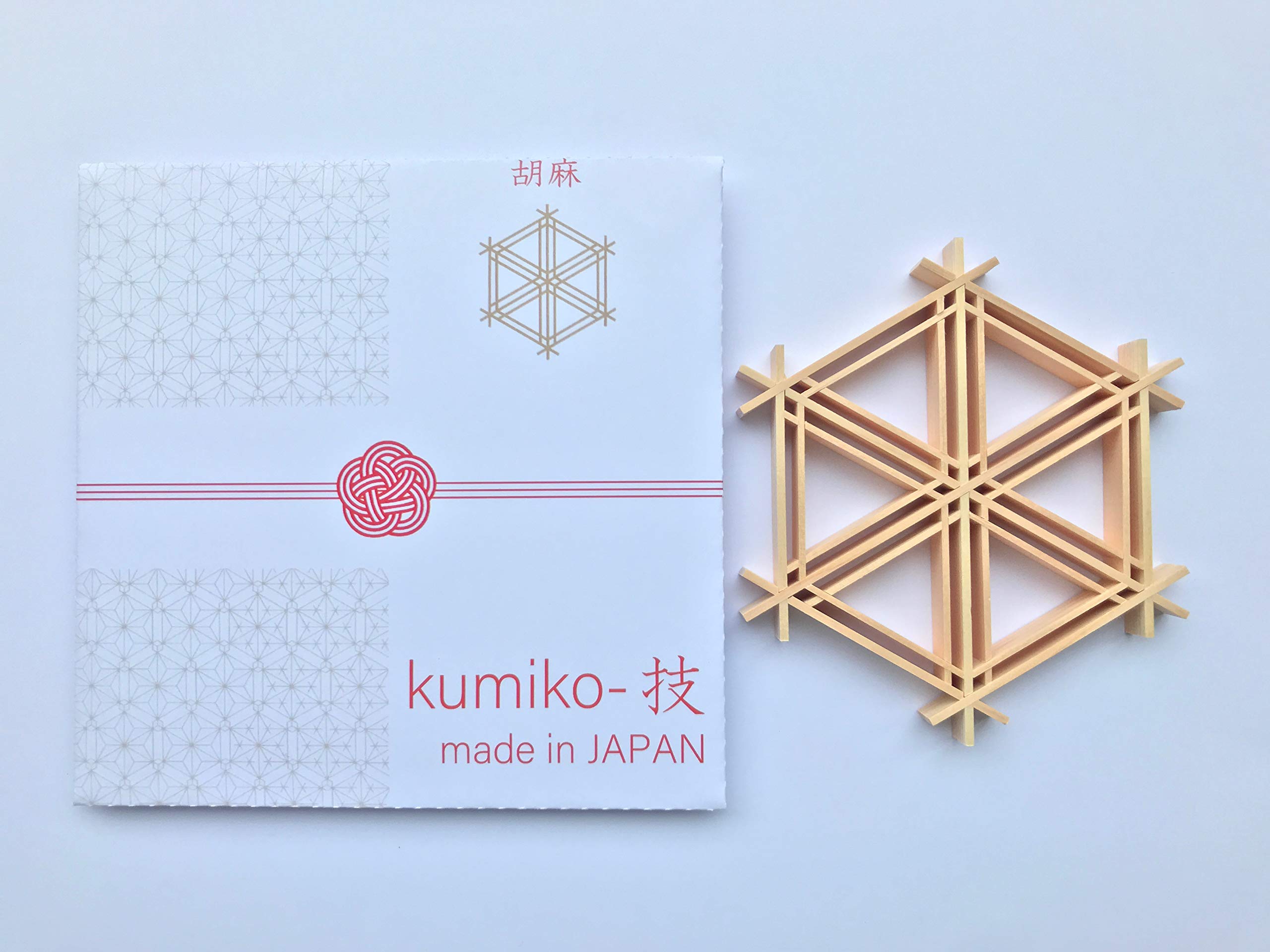 Amazon.co.jp: Kumiko-技 小 (胡麻) 組子 細工 伝統 技法 和 雑貨 和