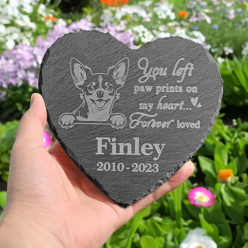 Miniatura 2 de Piedra conmemorativa de Chihuahua, estatua de Chihuahua, marcador de tumba de Chihuahua, regalos de pérdida de Chihuahua, regalos conmemorativos de