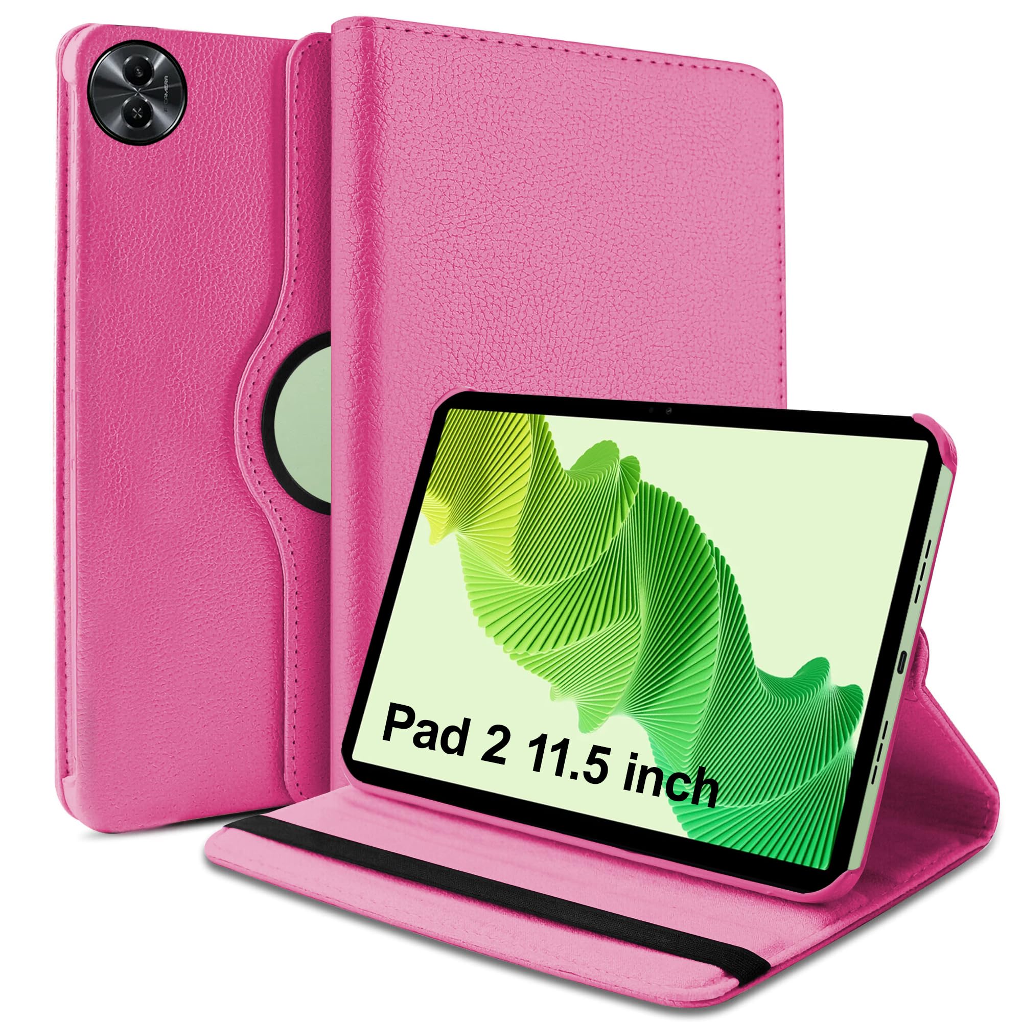 TGK Rotating Cover for realme Pad 2 11.5 inch Tablet (Hot Pink) 360 Degree Leather Smart Flip Case (B0CM1ZVBRD) Amazon Price History, Amazon Price Tracker