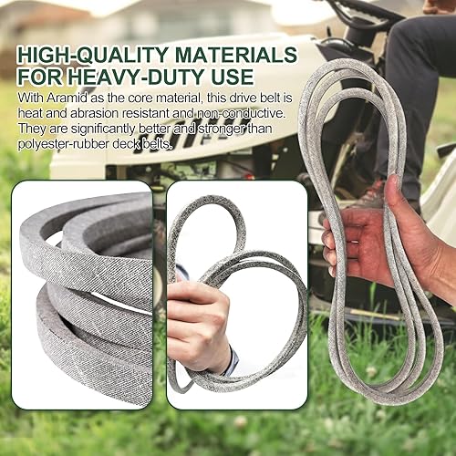 Miniatura 2 de 197253 532197253 Craftsman - Cinturón de cubierta para cortacésped 21546422 21547025 Ariens Husqvarna 21547238 AYP Cable de Kevlar de 12 x 100